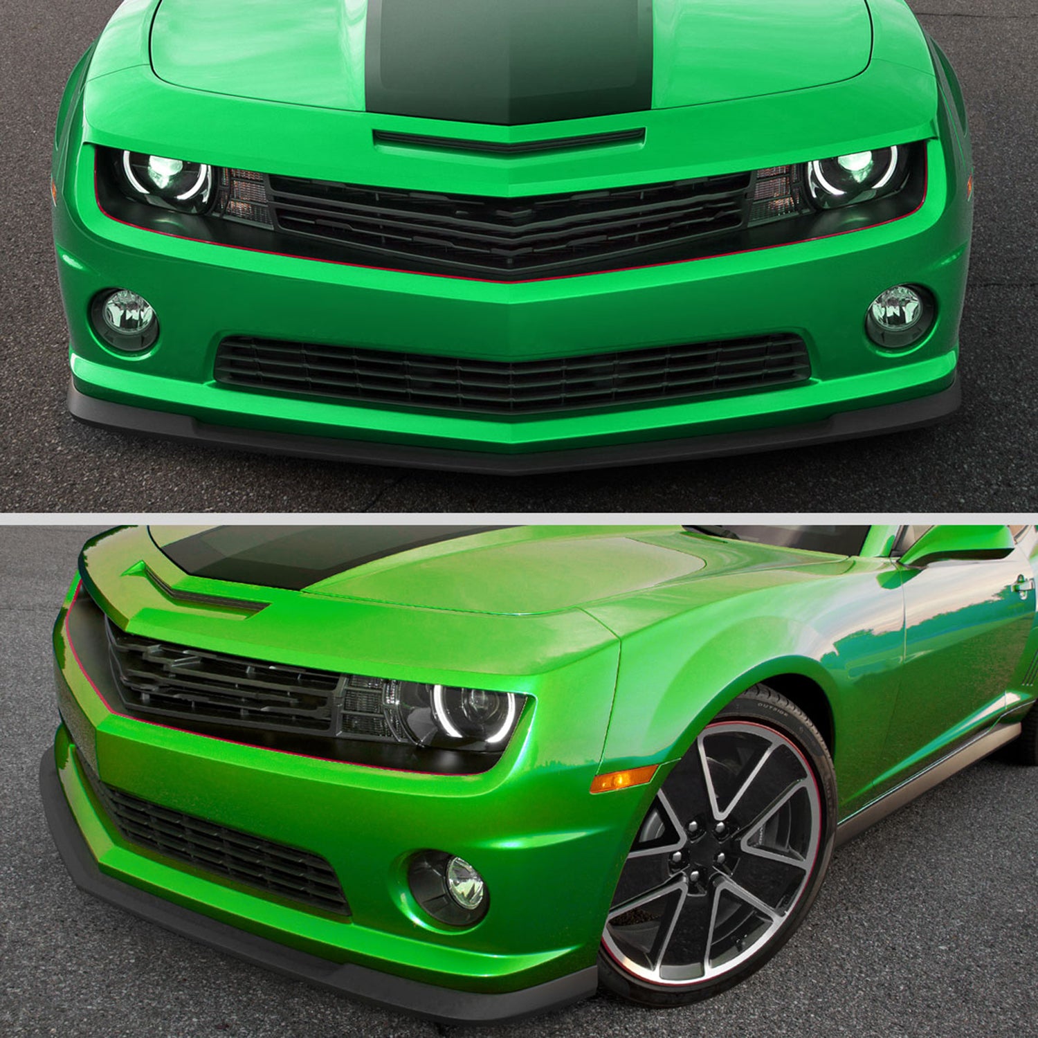 2014-2015 Chevrolet Camaro Black Polypropylene A Style Bumper Lip Spoiler