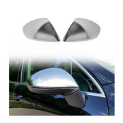 2011-2018 VW Touareg Side Mirror Cover Caps Stainless Steel Silver 2 Pcs