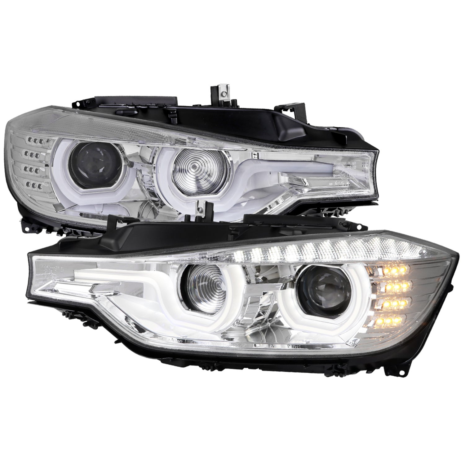 2012-2015 BMW F30 3 Series Sedan Dual LED Headlights LED Signal Chrome