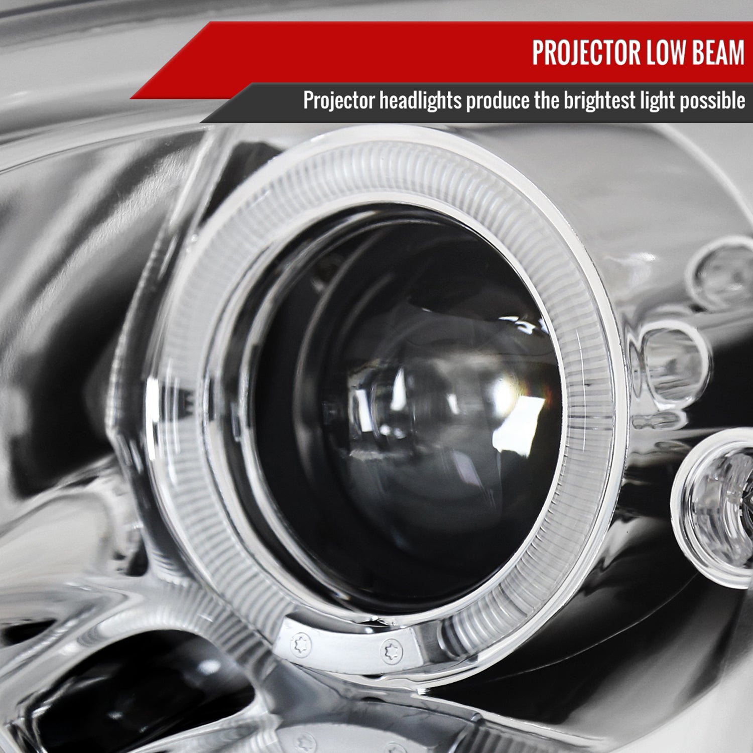 2006-2009 Ford Fusion Dual Halo Projector Headlights Chrome/Clear Lens