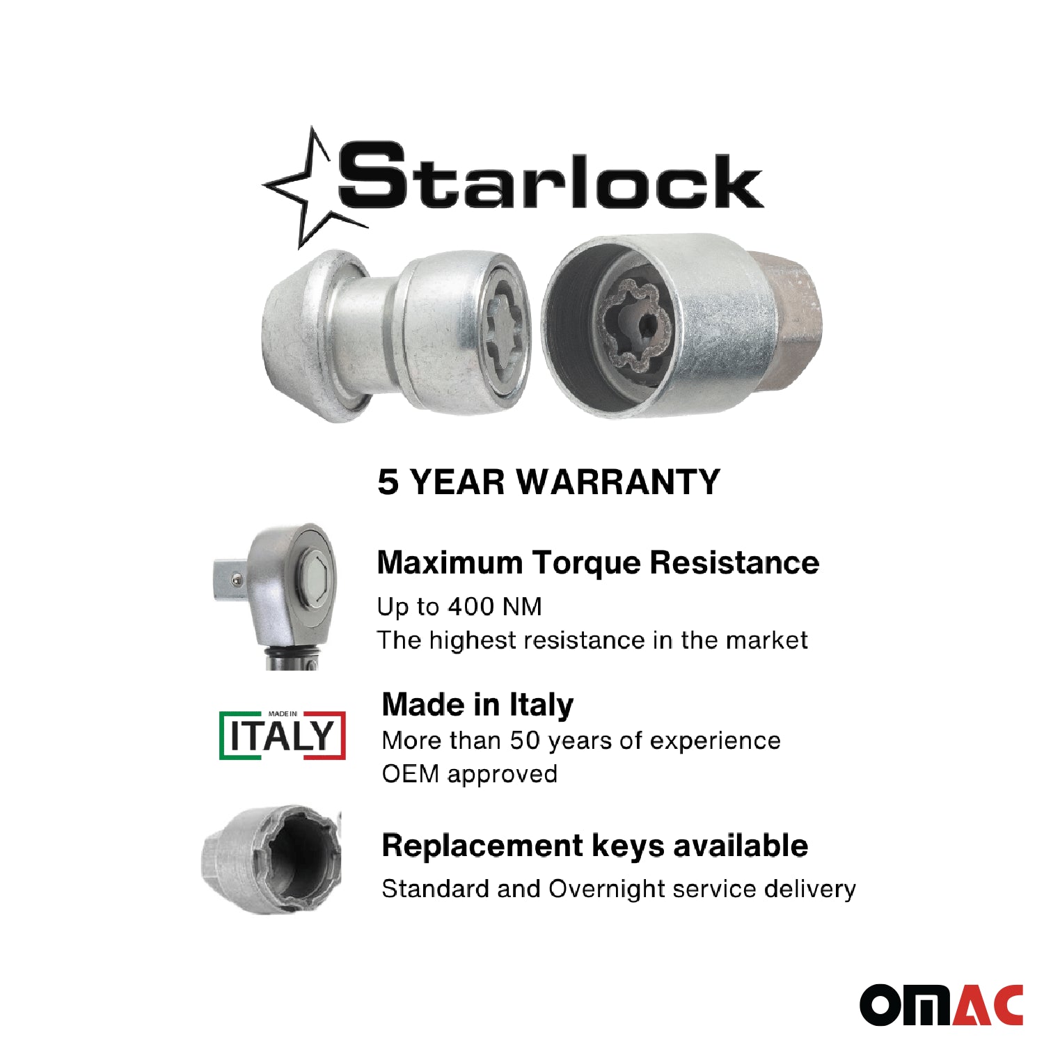 Wheel Lock Kit for Jaguar E-Pace F-Pace I-Pace XE M14X1,5 Silver 4Locks & 1Key