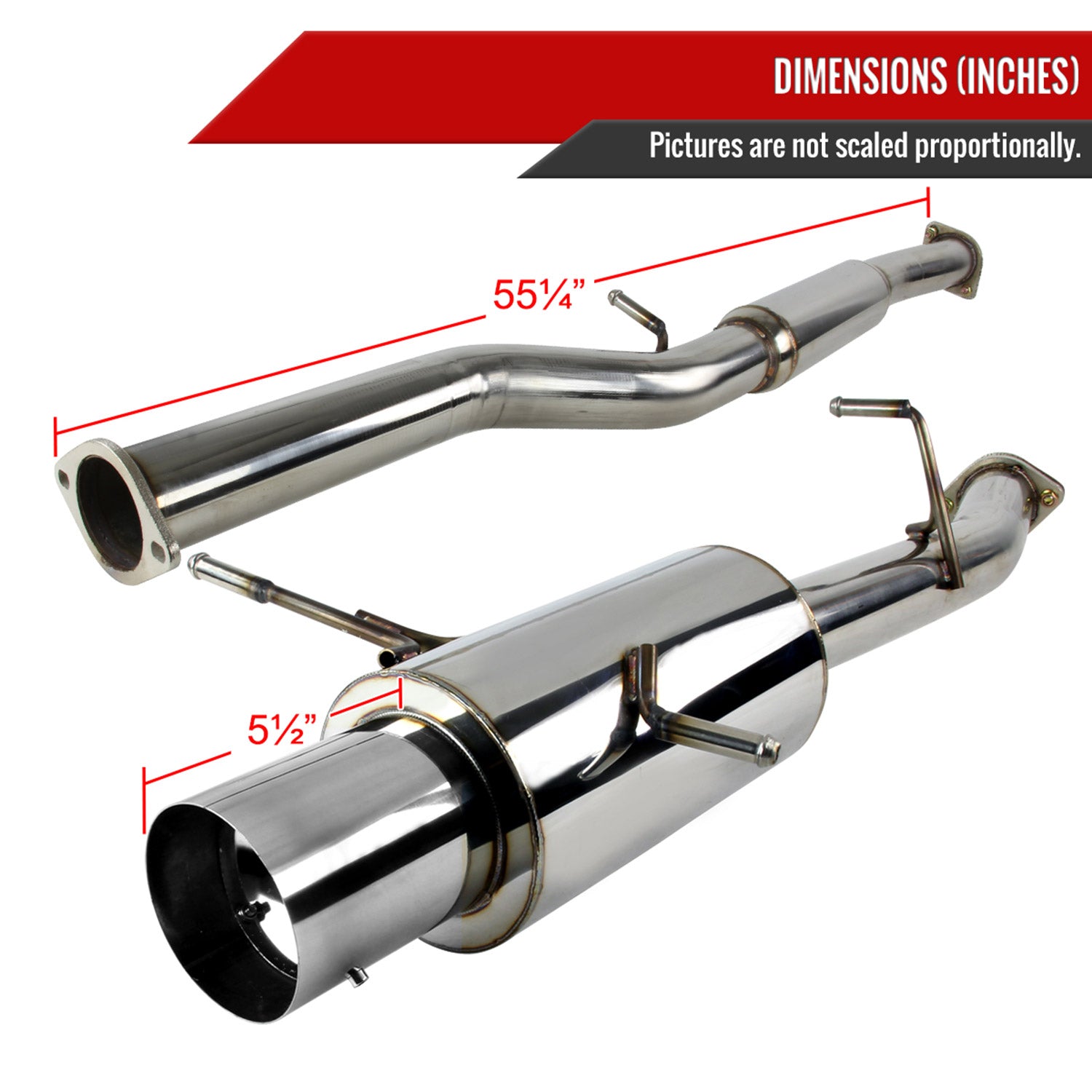 2002-2007 Subaru Impreza WRX STI 2.0L/2.5L Steel N1 Catback Exhaust System