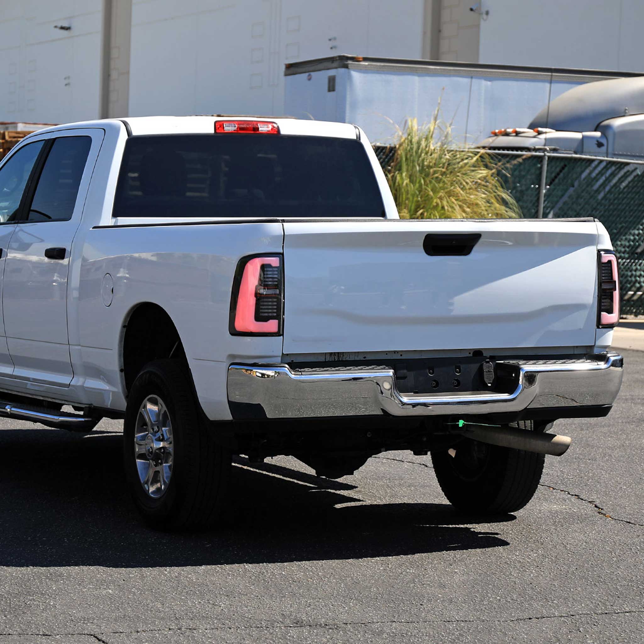 For Dodge RAM 2500/3500 2019-2024 LED Sequential Signal Tail Lights Glossy Black Housing Dark Smoked Lens