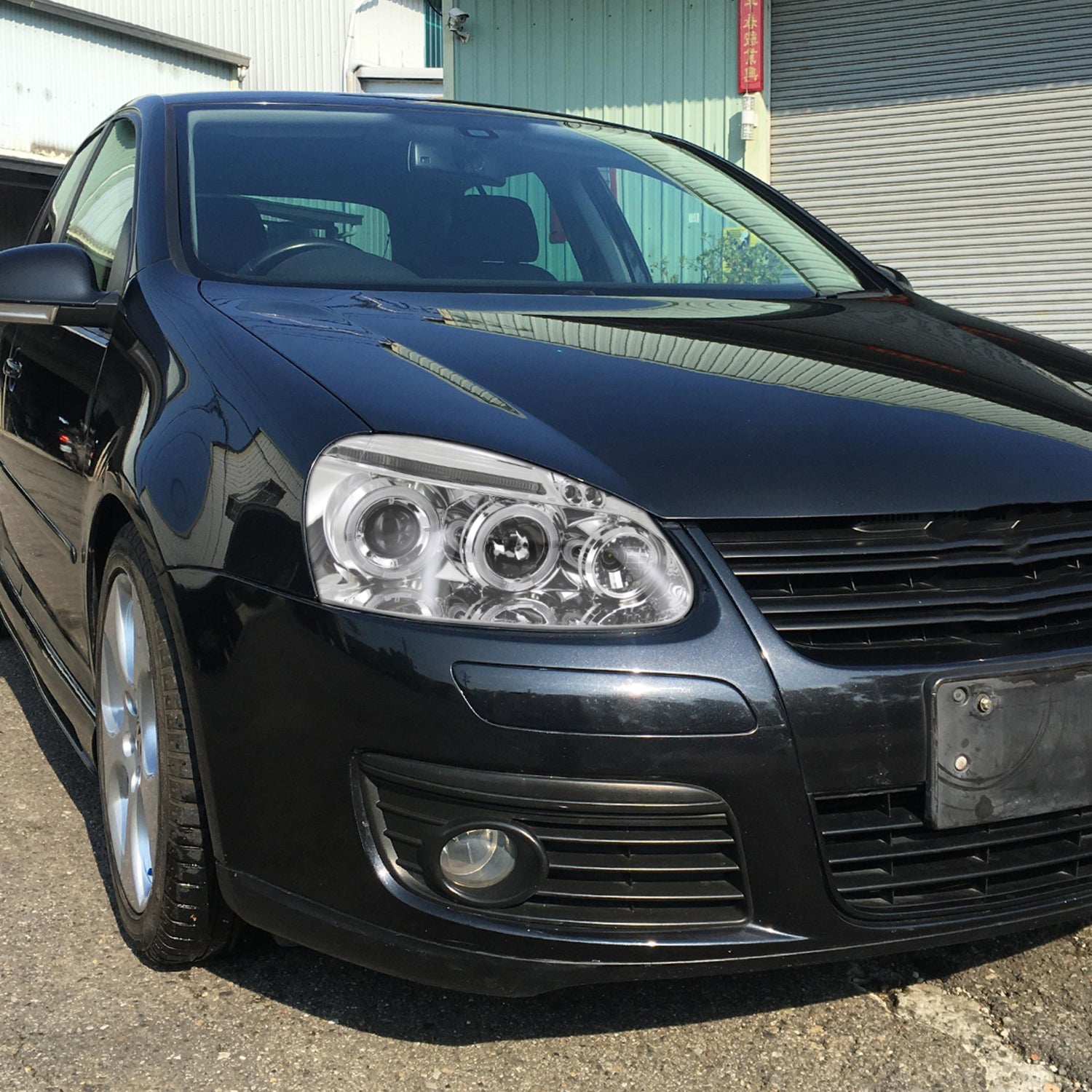 2006-2008 VW Golf Rabbit/ 2006-2010 Jetta Dual Halo Projector Headlights Chrome