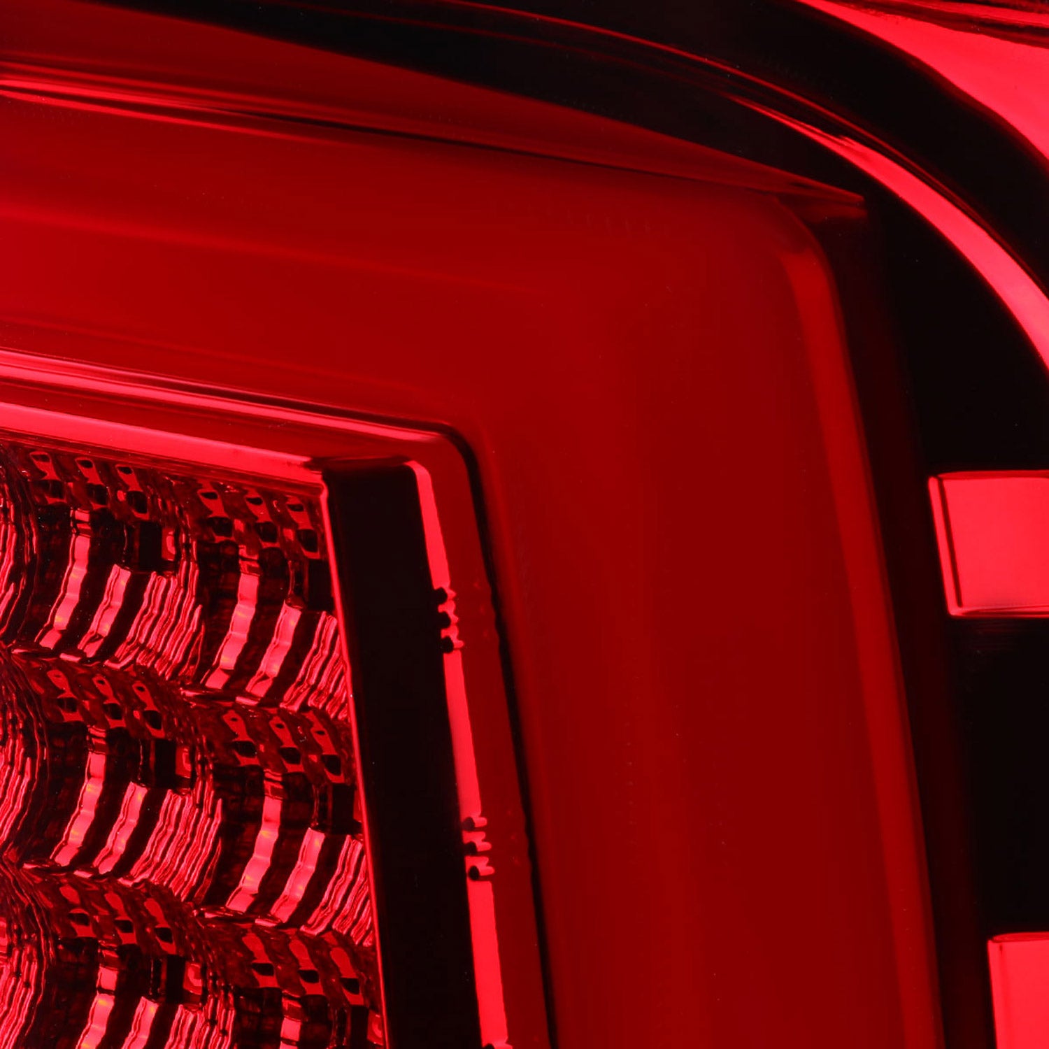 2007-2013 GMC Sierra 1500 2500HD 3500HD C-Bar LED Tail Lights Chrome/Red Clear