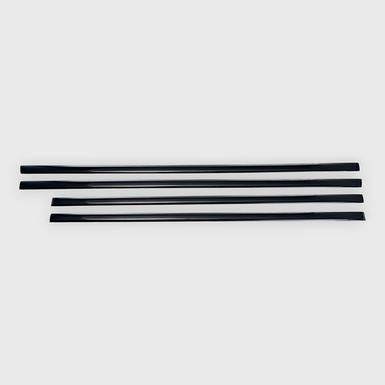 2014-2025 Chevrolet Silverado 1500 Side Door Molding Trim Set Gloss Black 4Pcs ABS Plastic