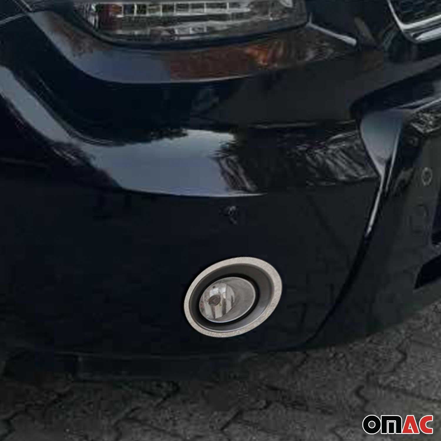 2010-2013 Kia Soul Fog Light Lamp Bezel Cover Stainless Steel Silver 2 Pcs