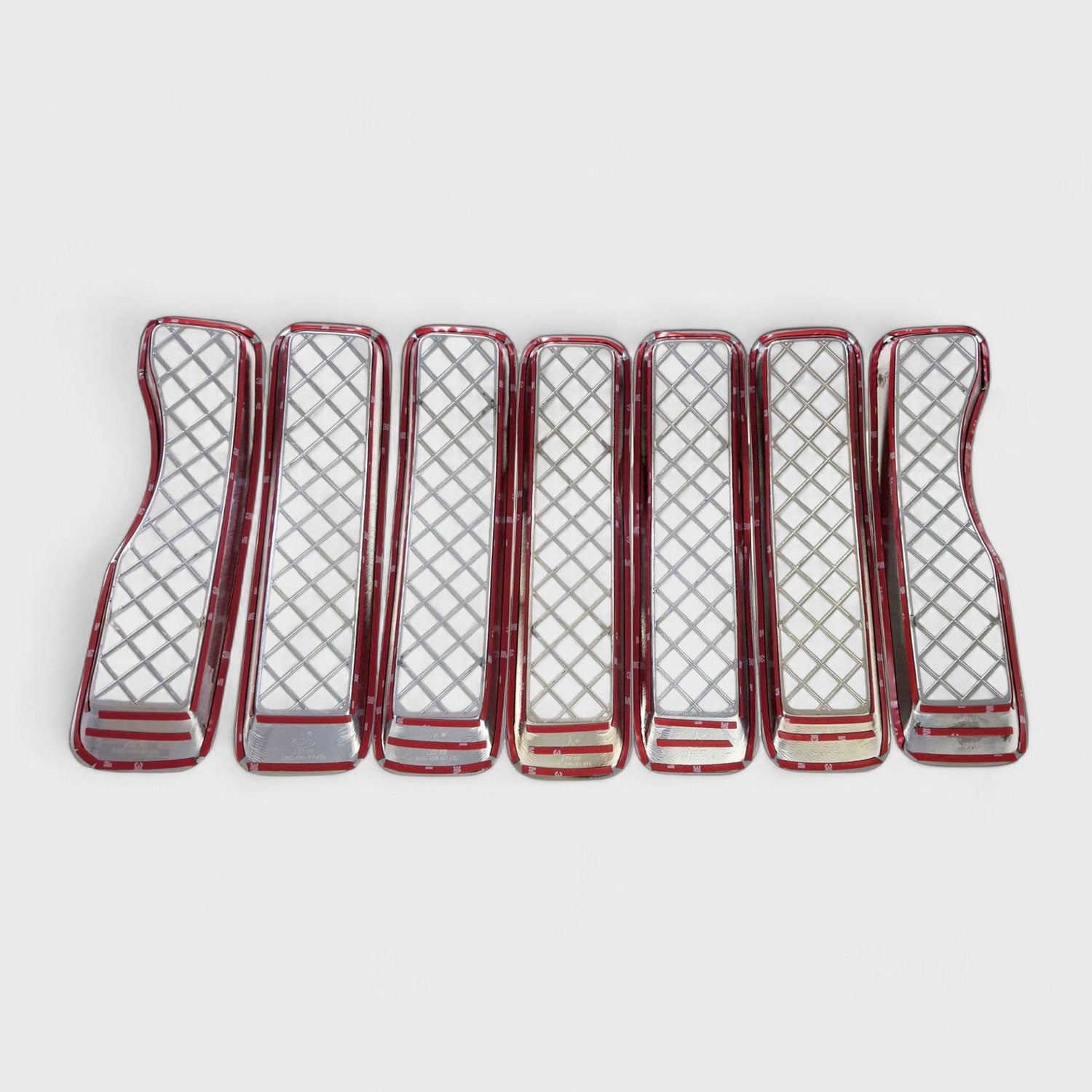 2018-2023 Jeep Wrangler JL Grille Overlay Chrome 7Pcs ABS Plastic