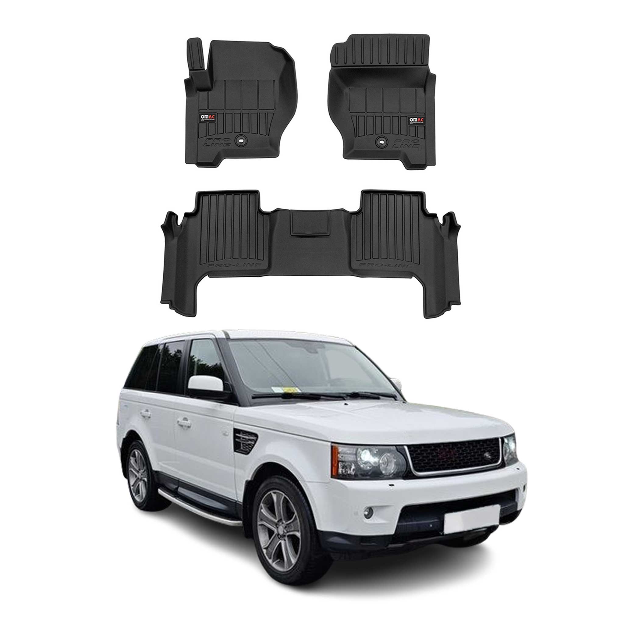 2006-2013 Land Rover Range Rover Sport Premium Floor Mats Liners Full Set All Weather Heavy Duty