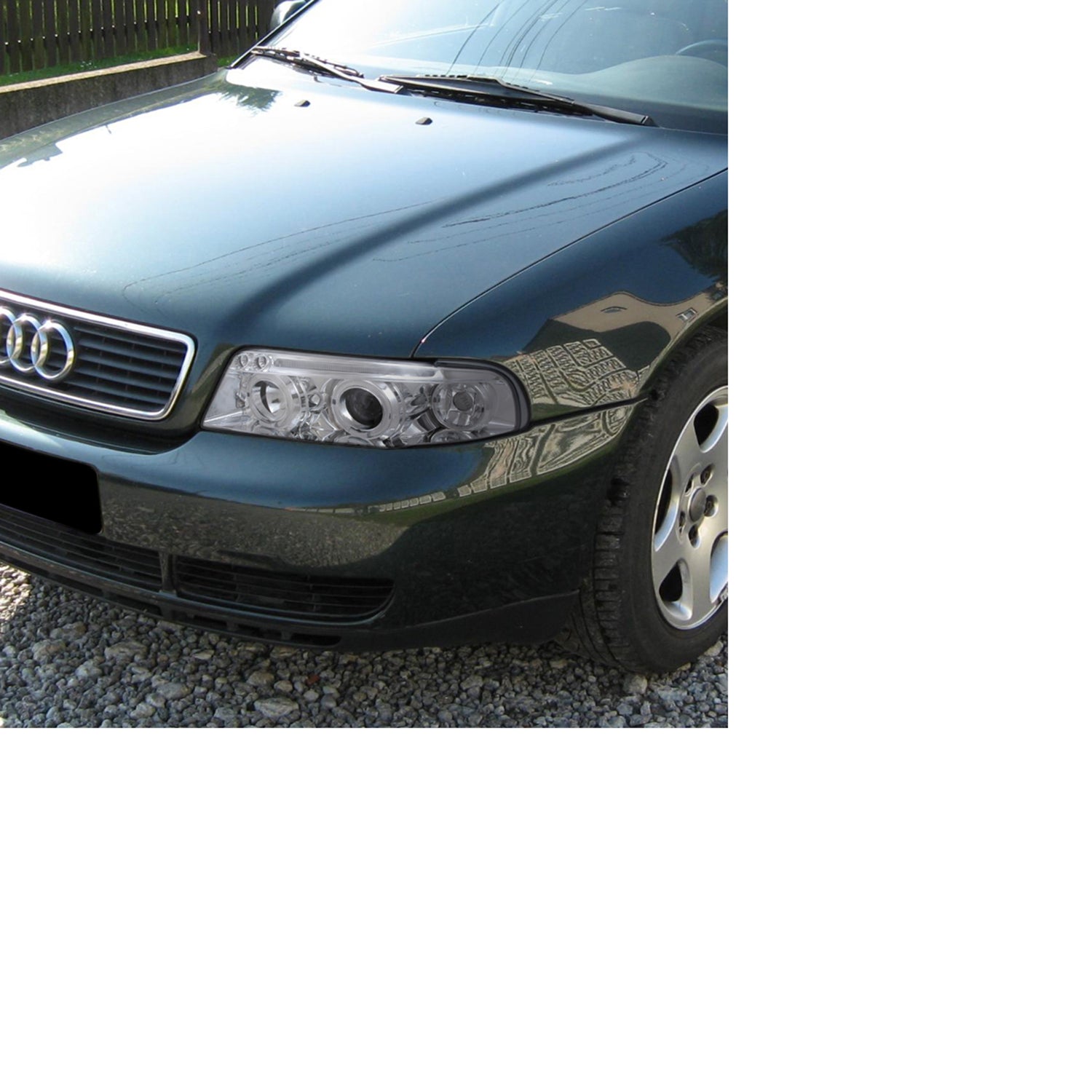 1996-1999 Audi A4 Dual Halo Projector Headlights Chrome Housing/Clear Lens