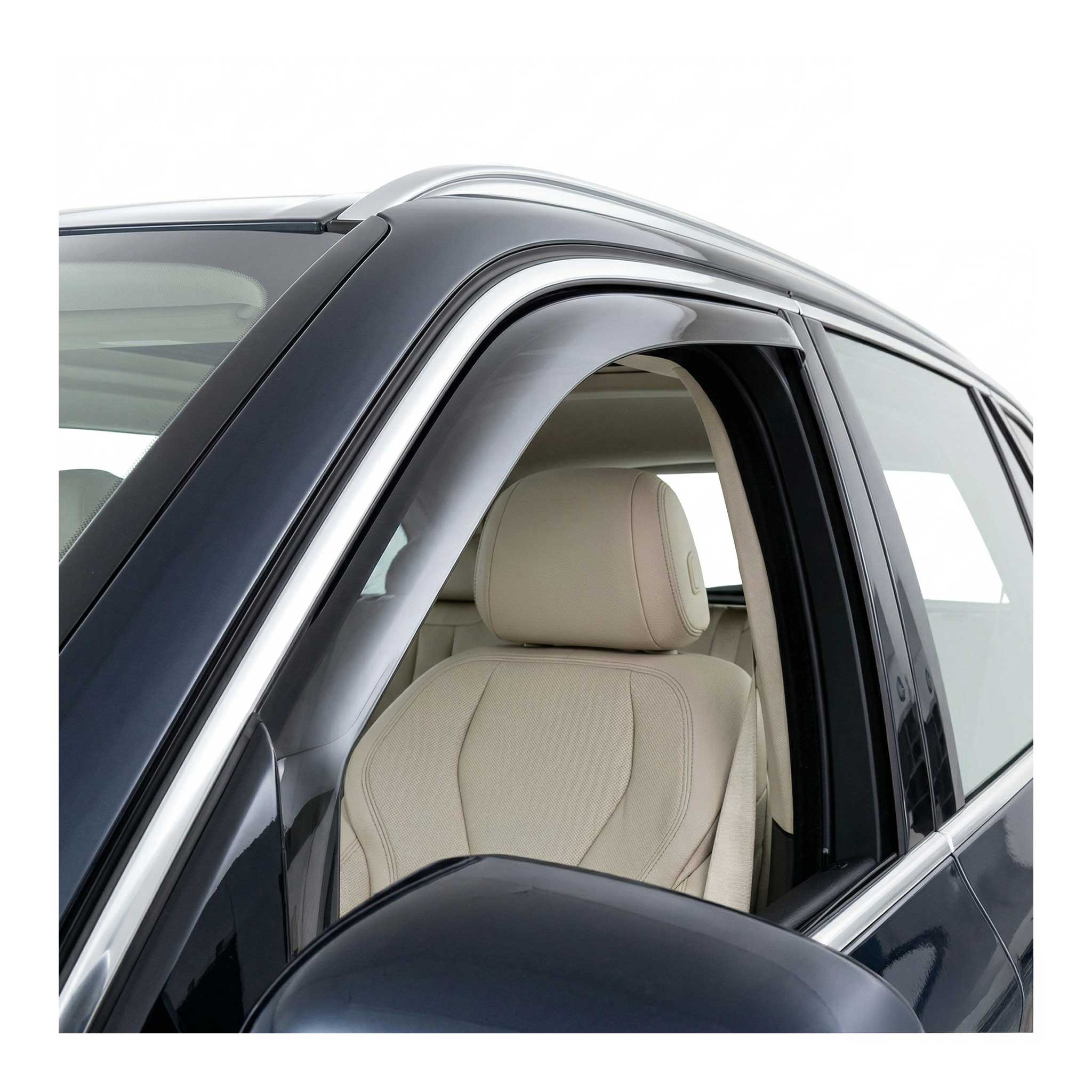 1997-2005 Mercedes M ML Class W163 Window Visor Vent Rain Deflector 2Pcs Smoke