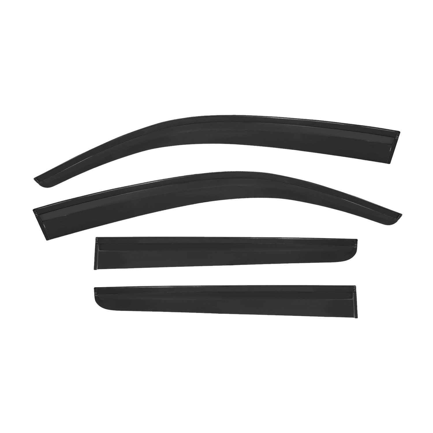 2005-2021 Nissan Frontier Crew Cab Window Visor Vent Rain Deflector 4Pcs Smoke