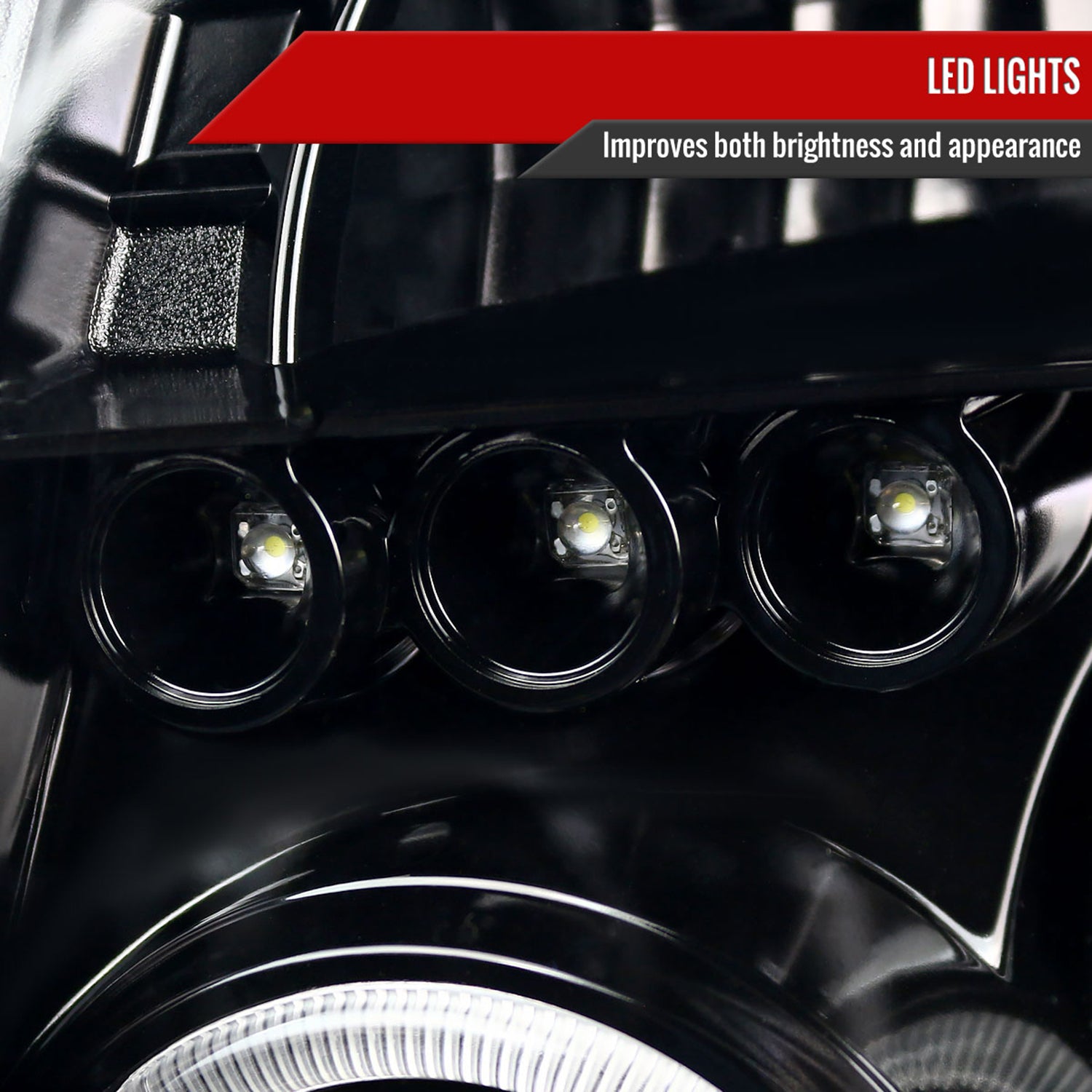 2005-2007 Nissan Pathfinder/ 05-2008 Frontier Dual Halo Headlights Jet Black