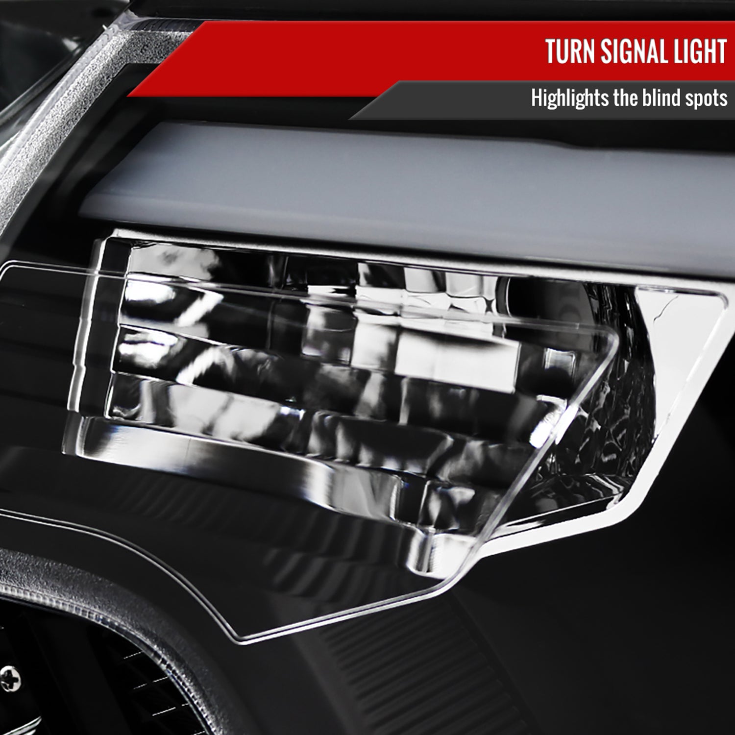 2012-2015 Toyota Tacoma LED C-Bar Projector Headlights Matte Black/Clear Lens