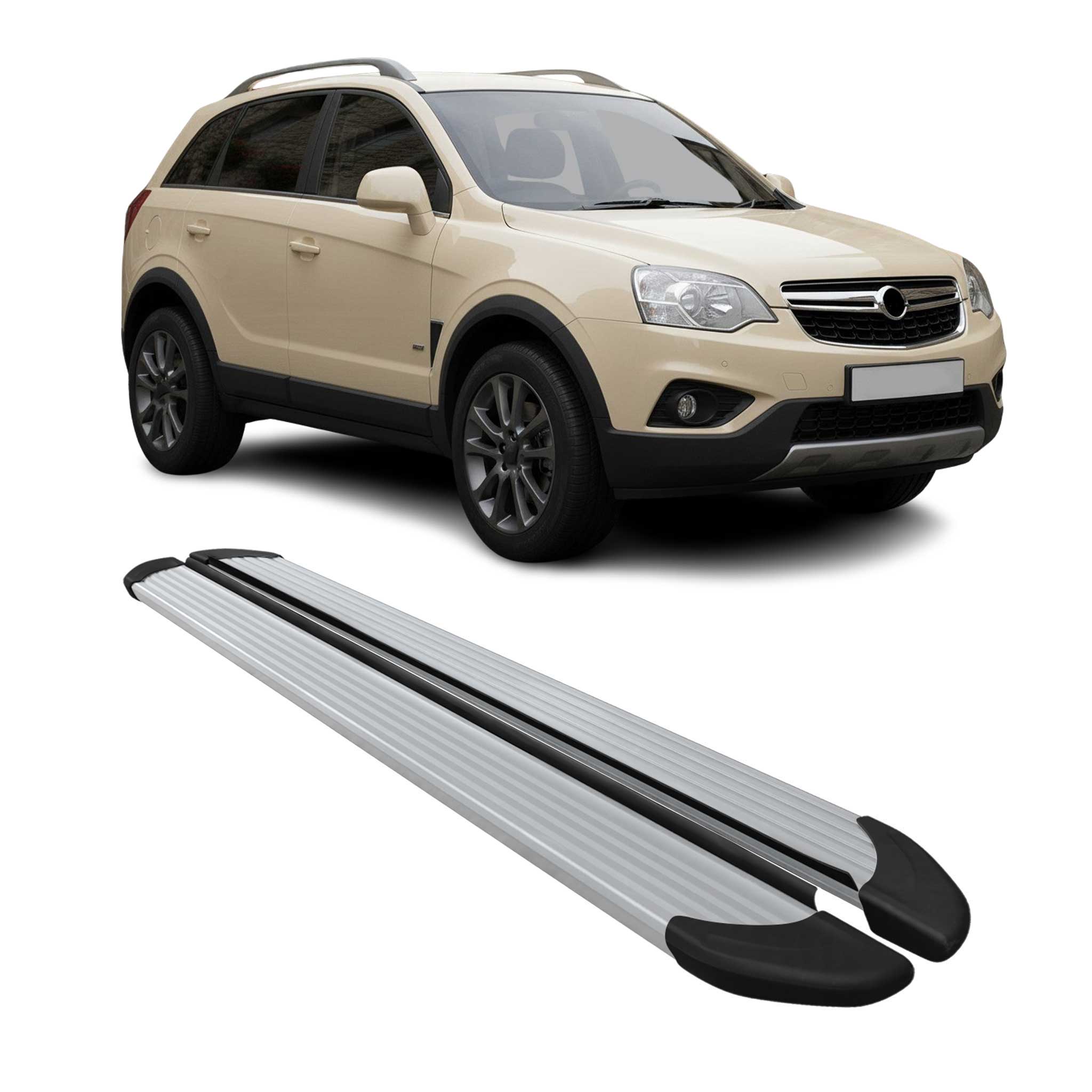 2007-2015 Opel Antara Running Boards Side Steps Silver