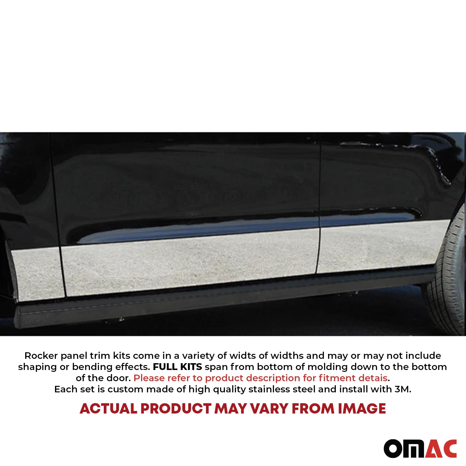 1992-1999 Chevrolet Silverado Extended Cab long bed Stainless Rocker Panel Trim 10Pc