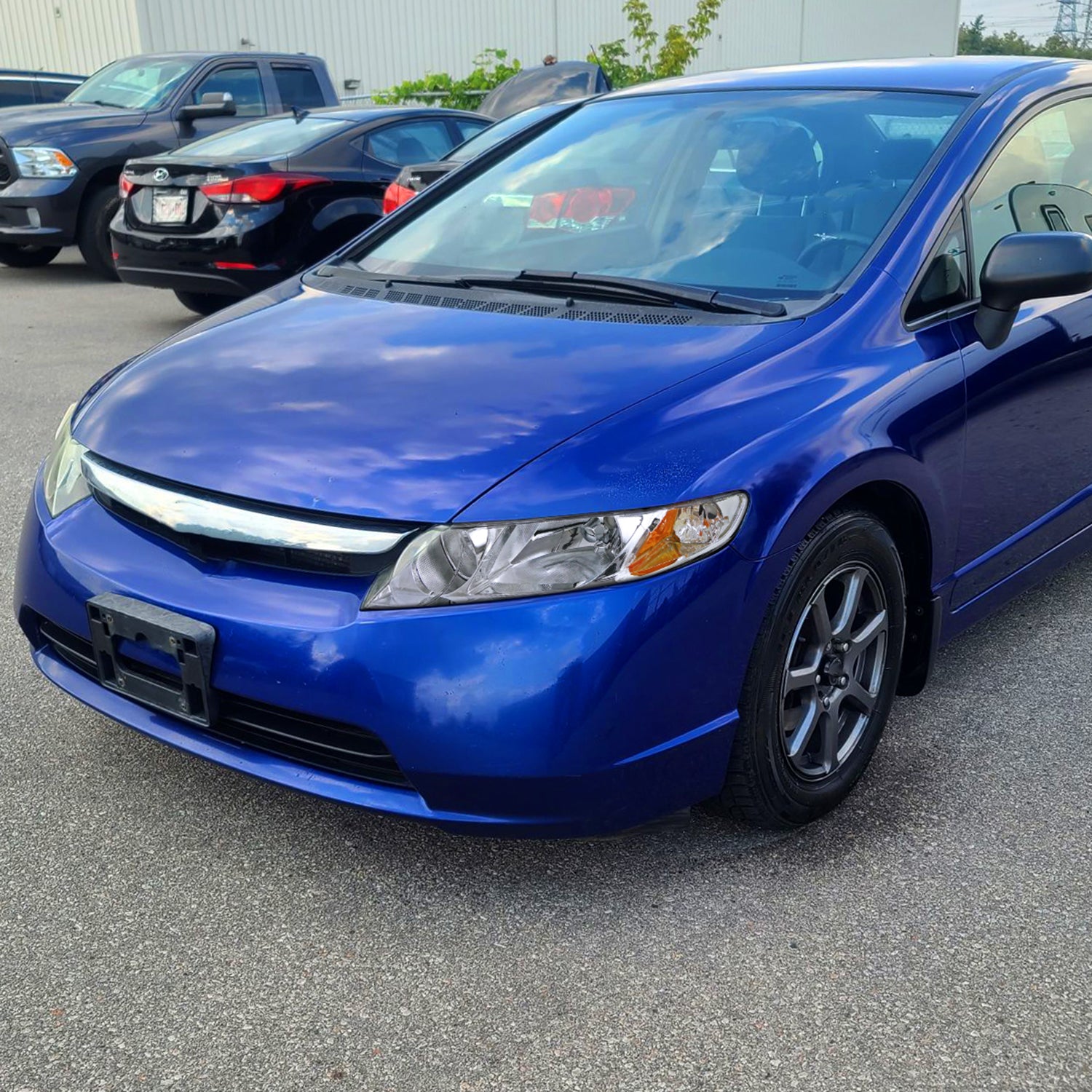 2006-2011 Honda Civic Sedan Crystal Headlights Chrome Housing/Clear Lens