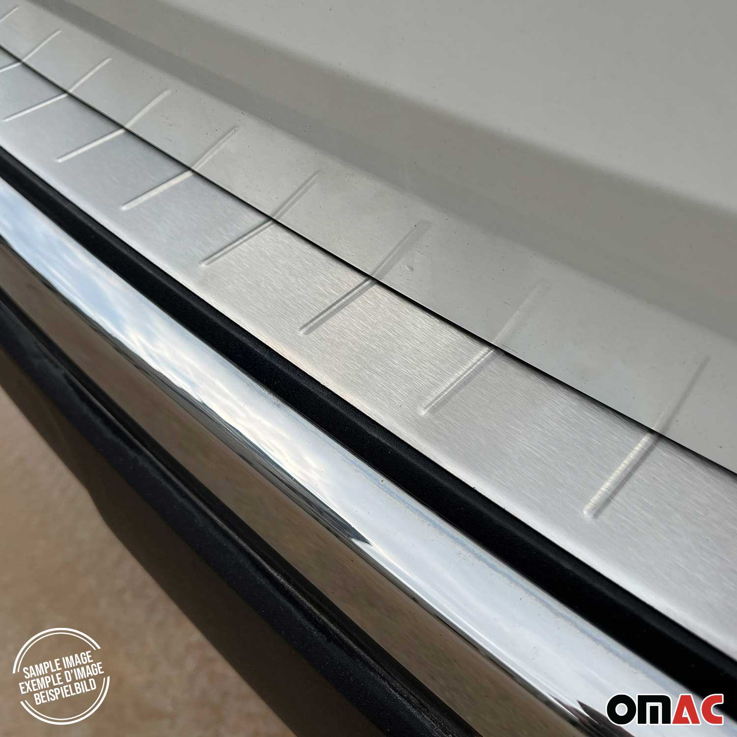 2018-2025 Audi Q5 2.gen FY Rear Bumper Sill Cover Protector Guard Brushed Stainless Steel