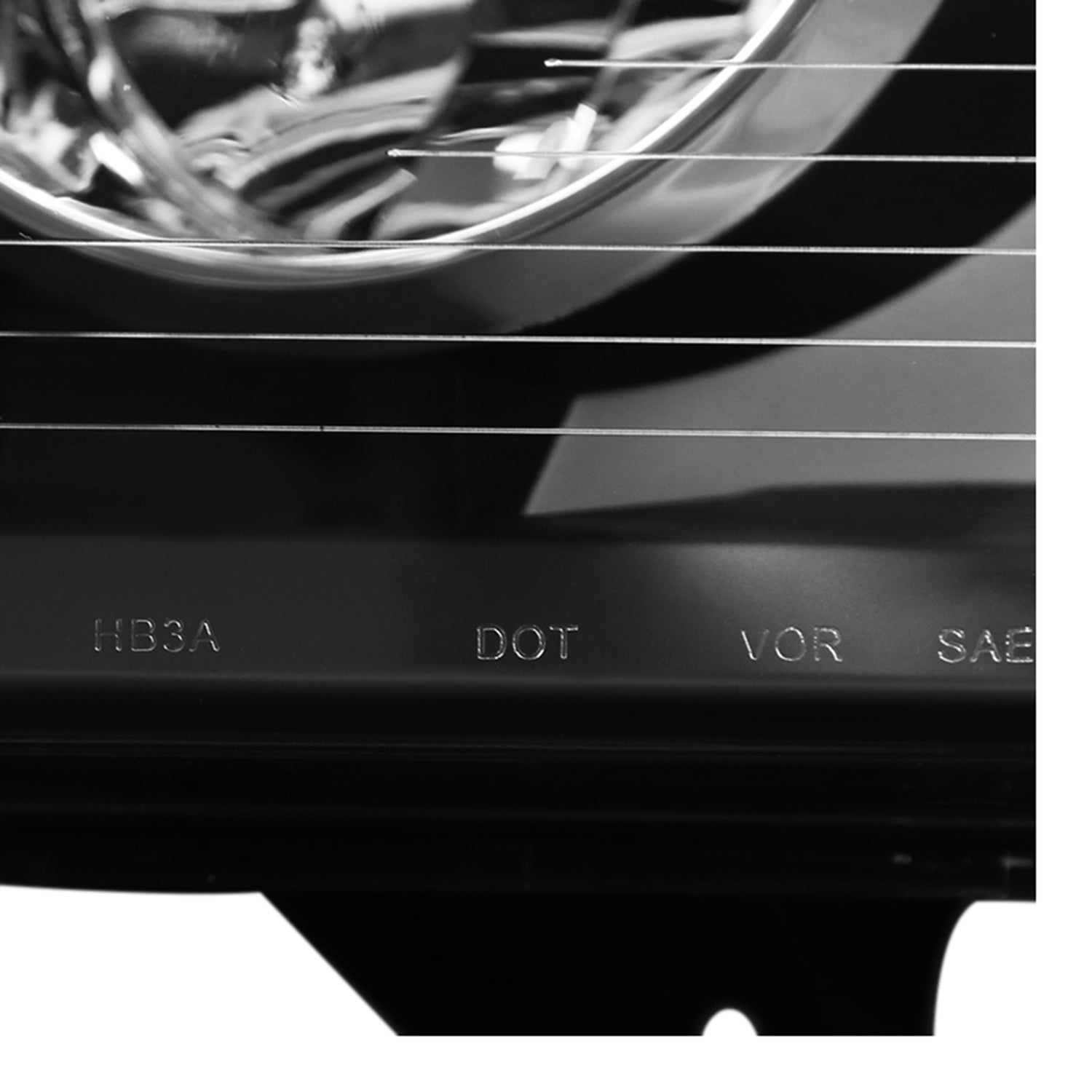 2006-2010 Dodge Charger Factory Headlights w/Corner Lights Matt Black/Clear