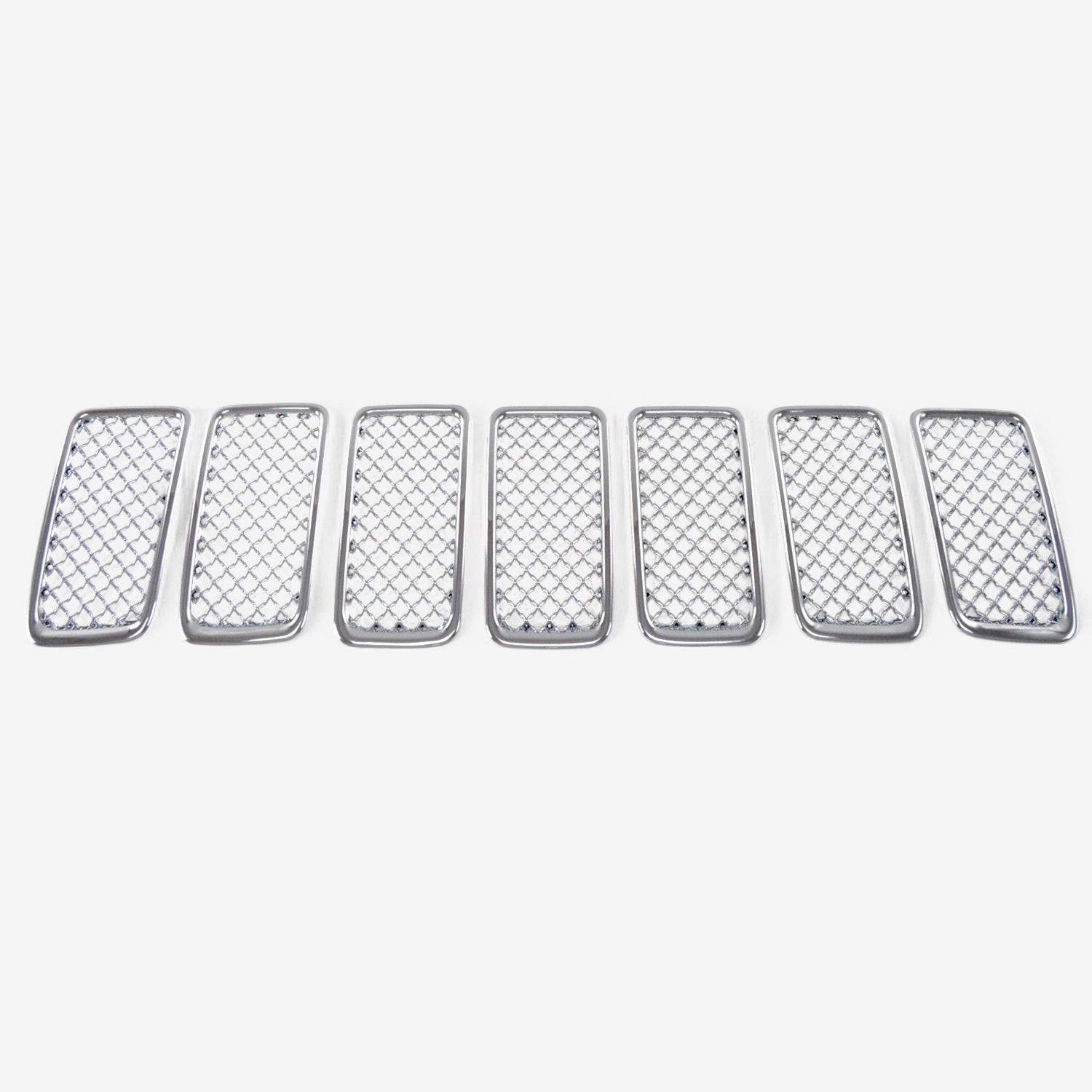 2014-2016 Jeep Grand Cherokee Grille Overlay Chrome 7Pcs ABS Plastic