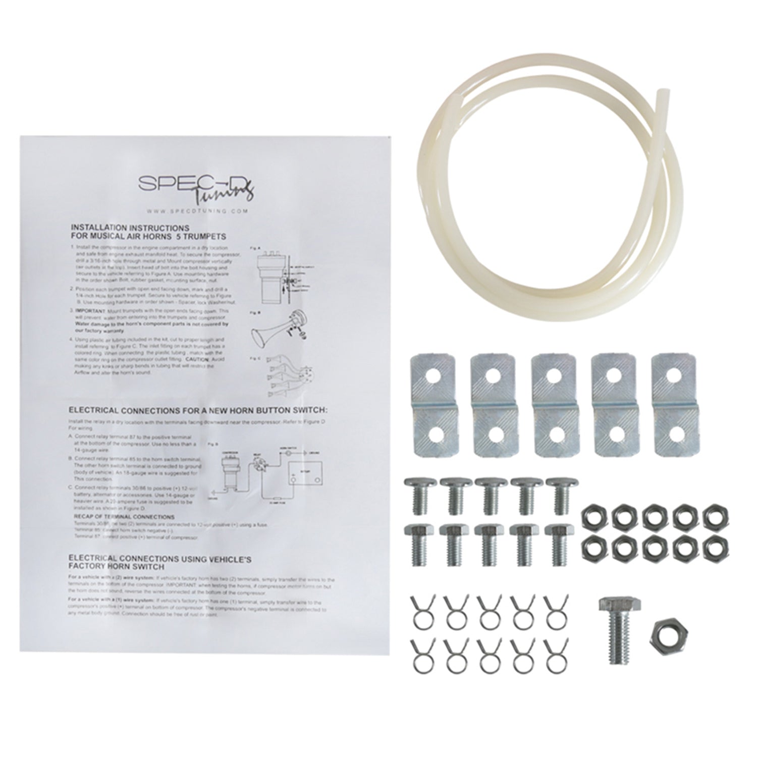 "La Cucaracha" Chrome Music Horn 125DB 12v 5 Trumpet with Compressor