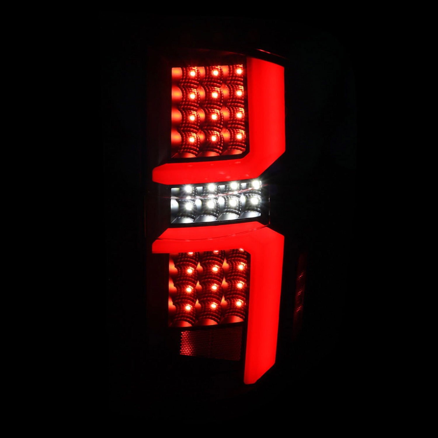 2007-2013 Chevy Silverado 1500 2500HD/3500HD LED Tail Lights White Bar Black