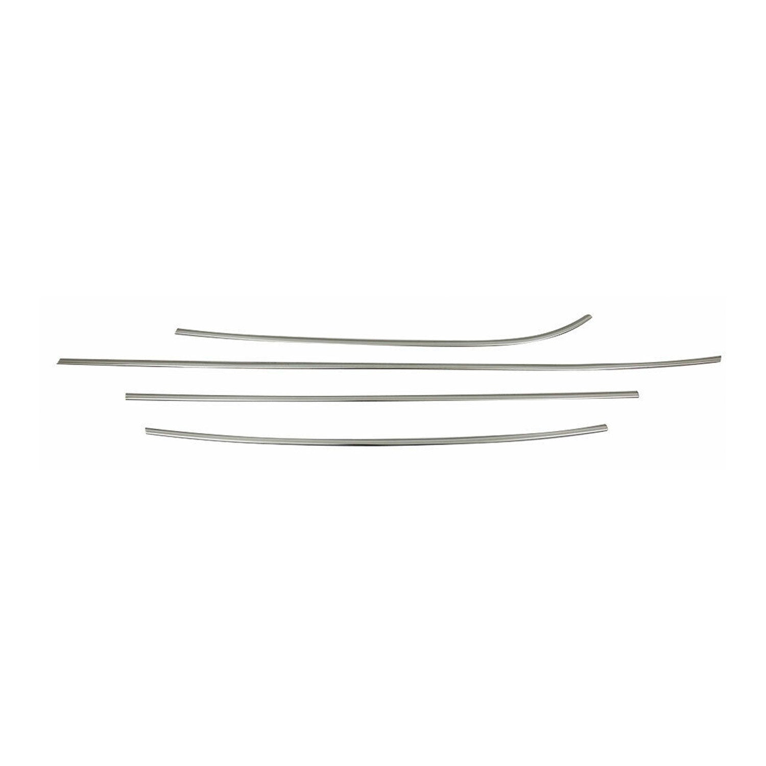 2012-2017 Hyundai Veloster Window Molding Trim Streamer Stainless Steel Silver 4 Pcs