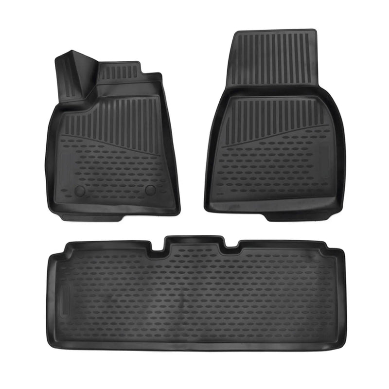 2014-2020 Tesla Model S Floor Mats Liners Full Set All Weather Black