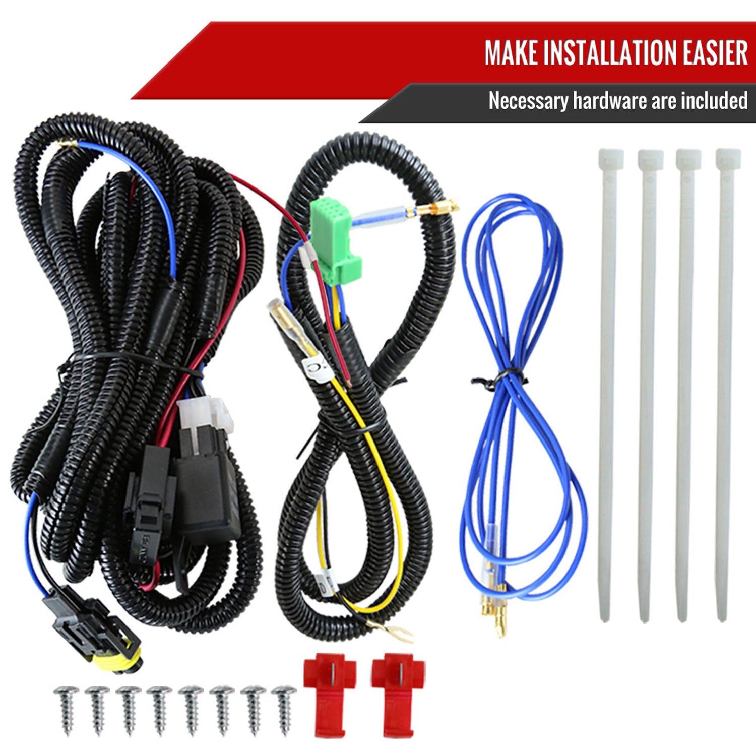 2014-2016 Toyota Corolla H16 Fog Lights Kit Chrome Housing/Clear Lens