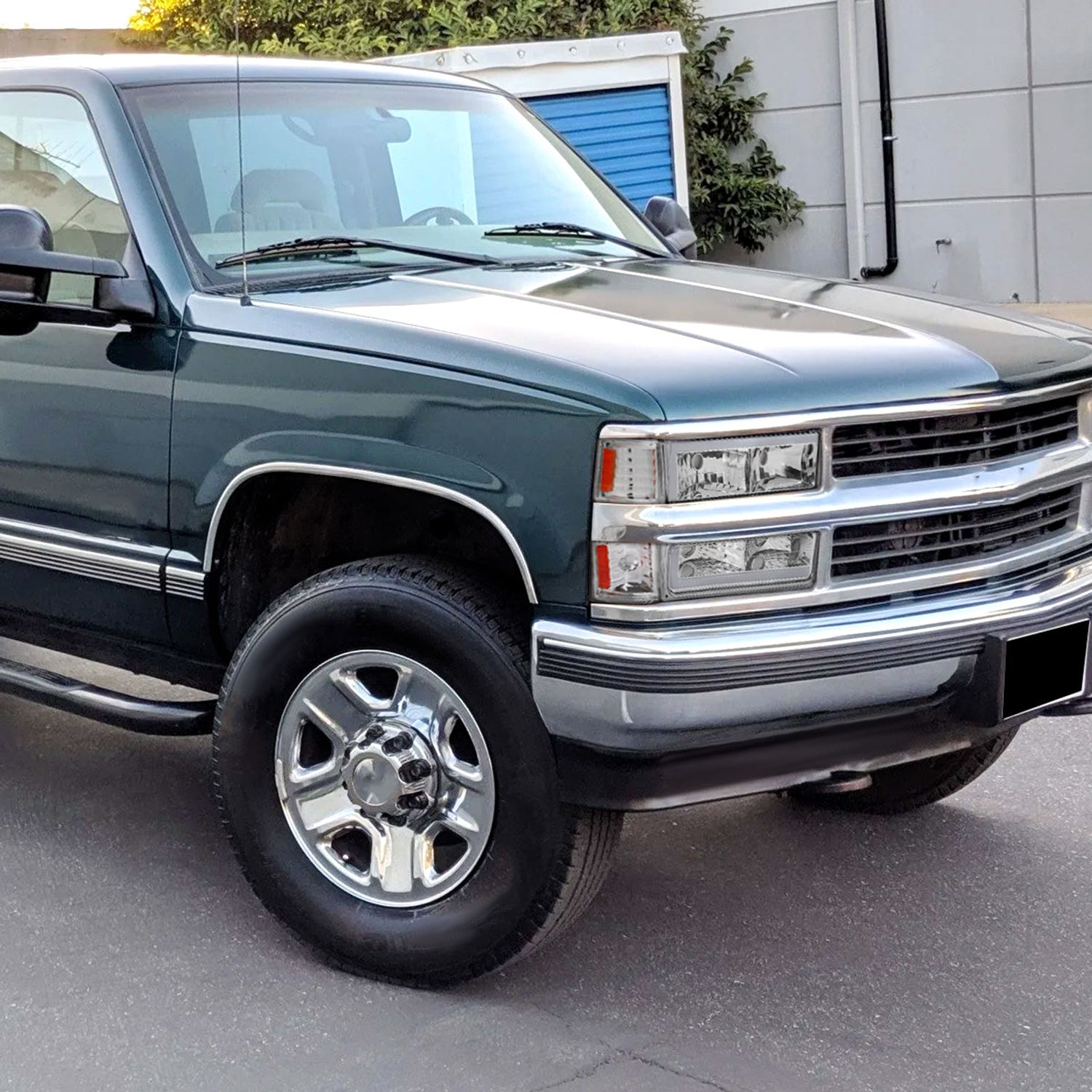 1994-1998 Chevy C10 C/K Tahoe Suburban LED Headlights &Corner Lights Chrome