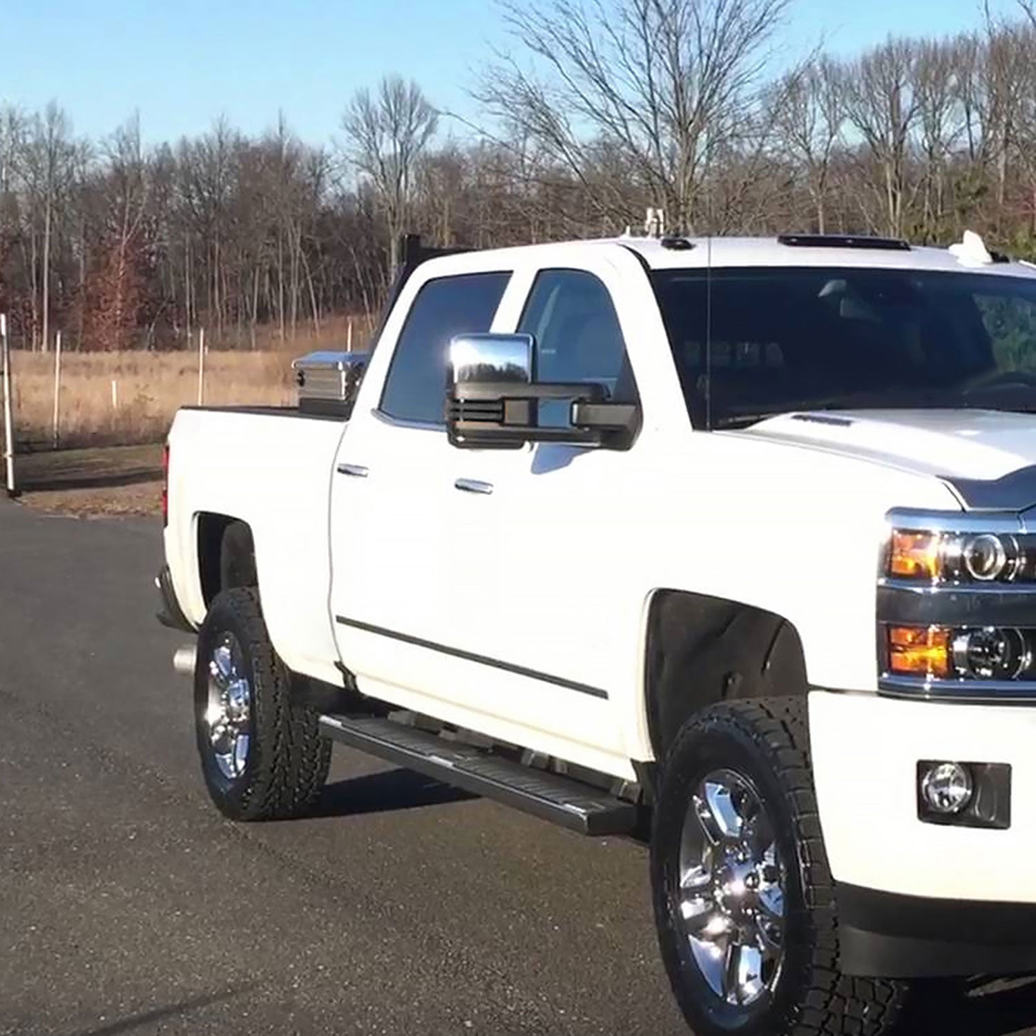 2014-2018 Chevy Silverado/ Sierra Folding Heated & Manual Towing Mirrors Smoke