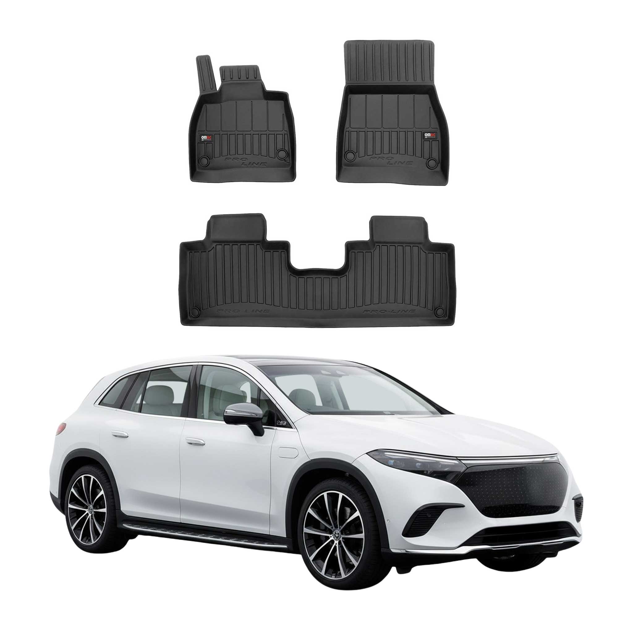 2023-2026 Mercedes EQS SUV X296 Premium Floor Mats Liners Full Set All Weather Heavy Duty