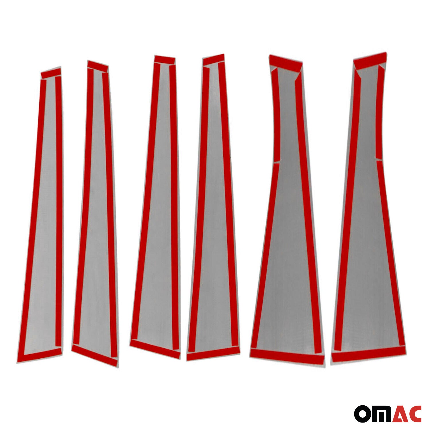 2011-2014 Jeep Grand Cherokee Window Pillar Posts Door Trim Stainless Steel Silver 6x