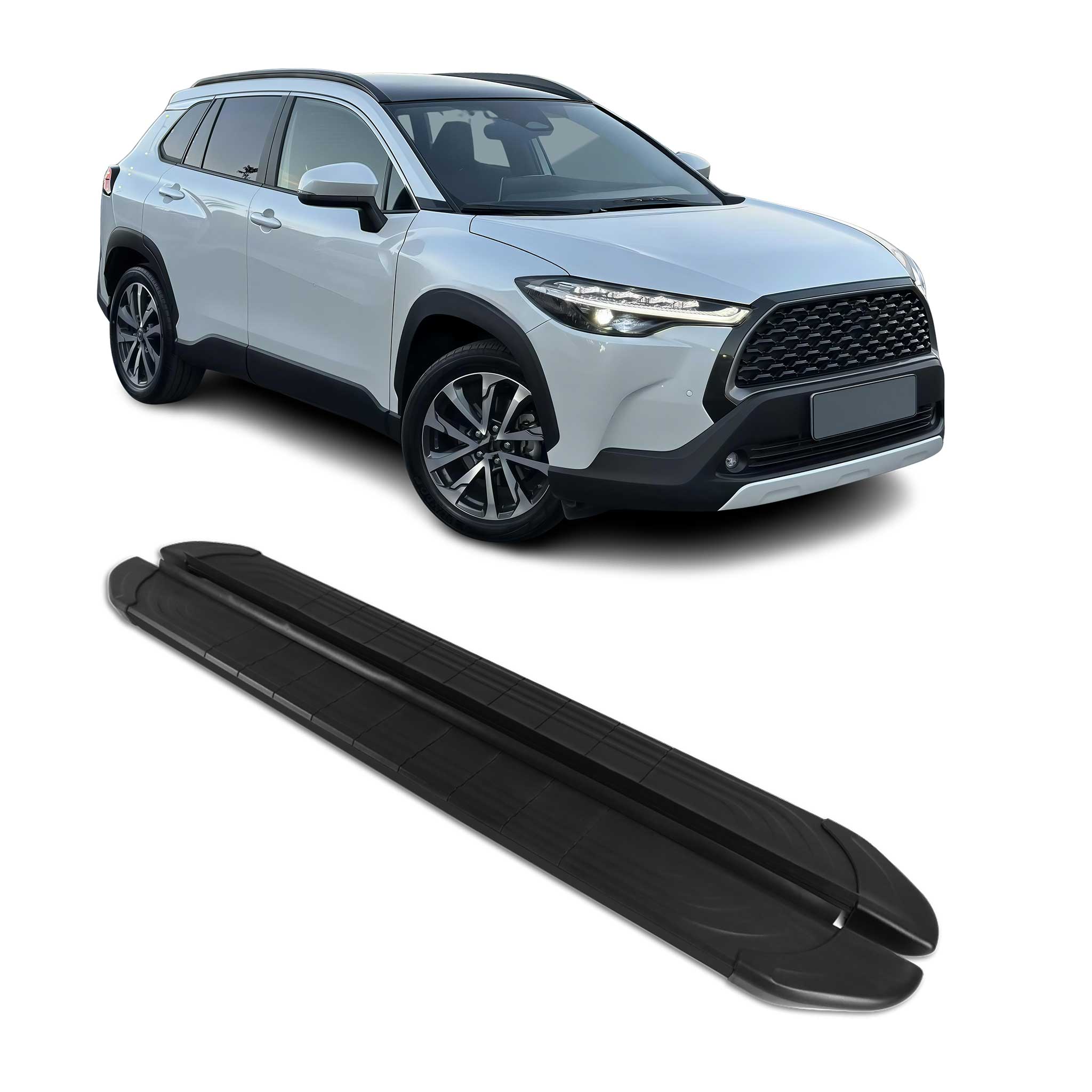 2022-2026 Toyota Corolla Cross Running Boards Side Steps Black