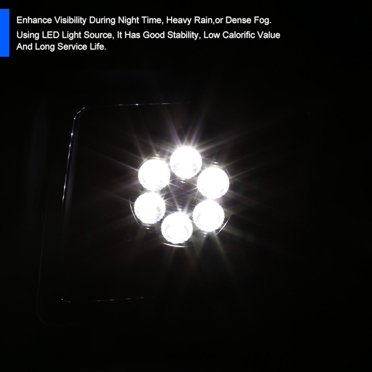 2015-2018 GMC Sierra 2500HD/3500HD 6-LED Fog Lights Kit Chrome/Clear Lens