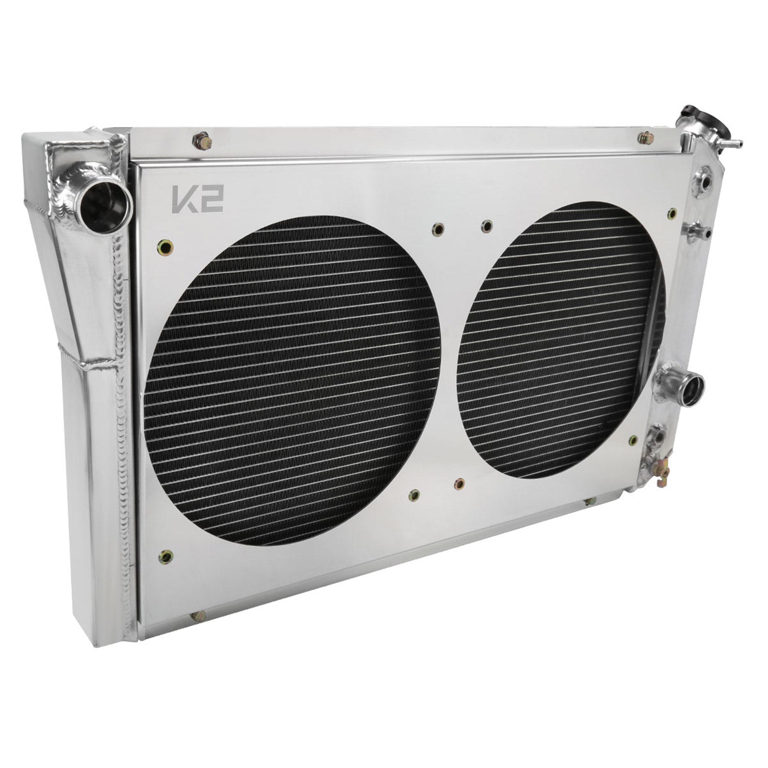 1982-2002 Chevy S10/Blazer/Corvette 3 Row Radiator with Dual Fan Shroud Design
