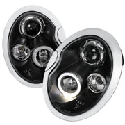 2002-2008 Mini Cooper R50 R53 R52 Single Halo Projector Headlights Matt Black