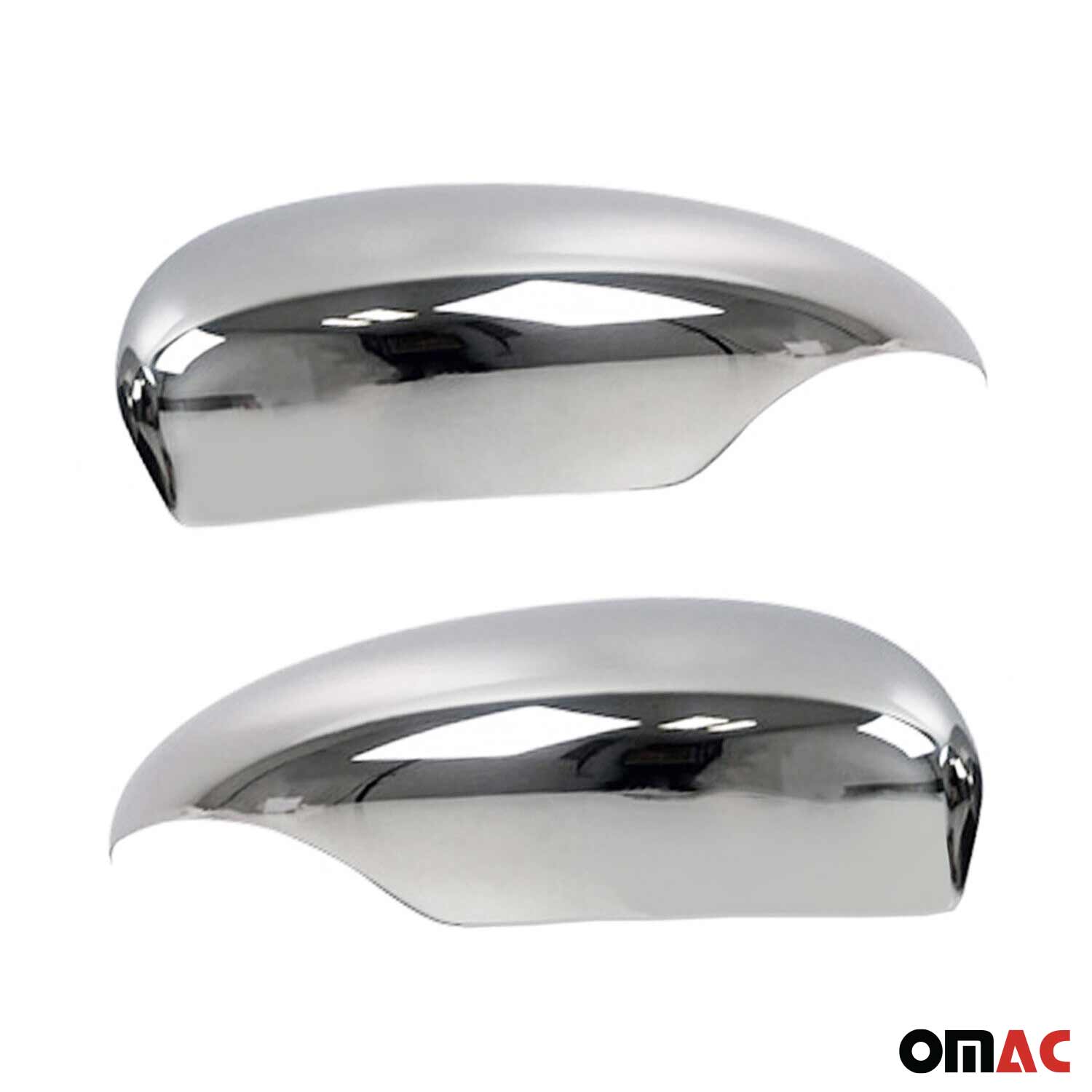 2011-2019 Ford Fiesta Side Mirror Cover Caps Stainless Steel Silver 2 Pcs