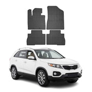 2014-2015 Kia Sorento Floor Mats Liners Full Set All Weather Rubber Black