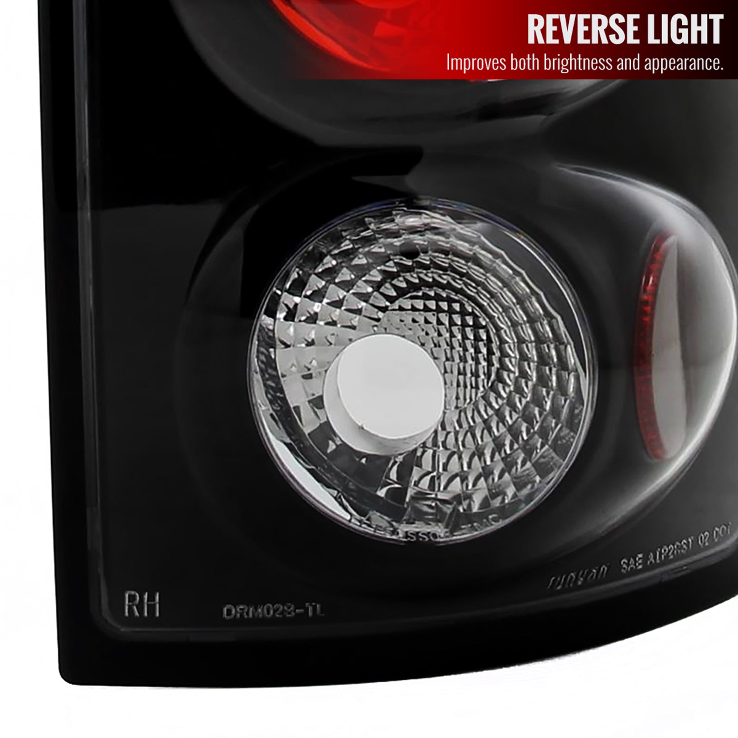 2002-2006 Dodge RAM Tail Lights Matte Black Housing/Clear Lens