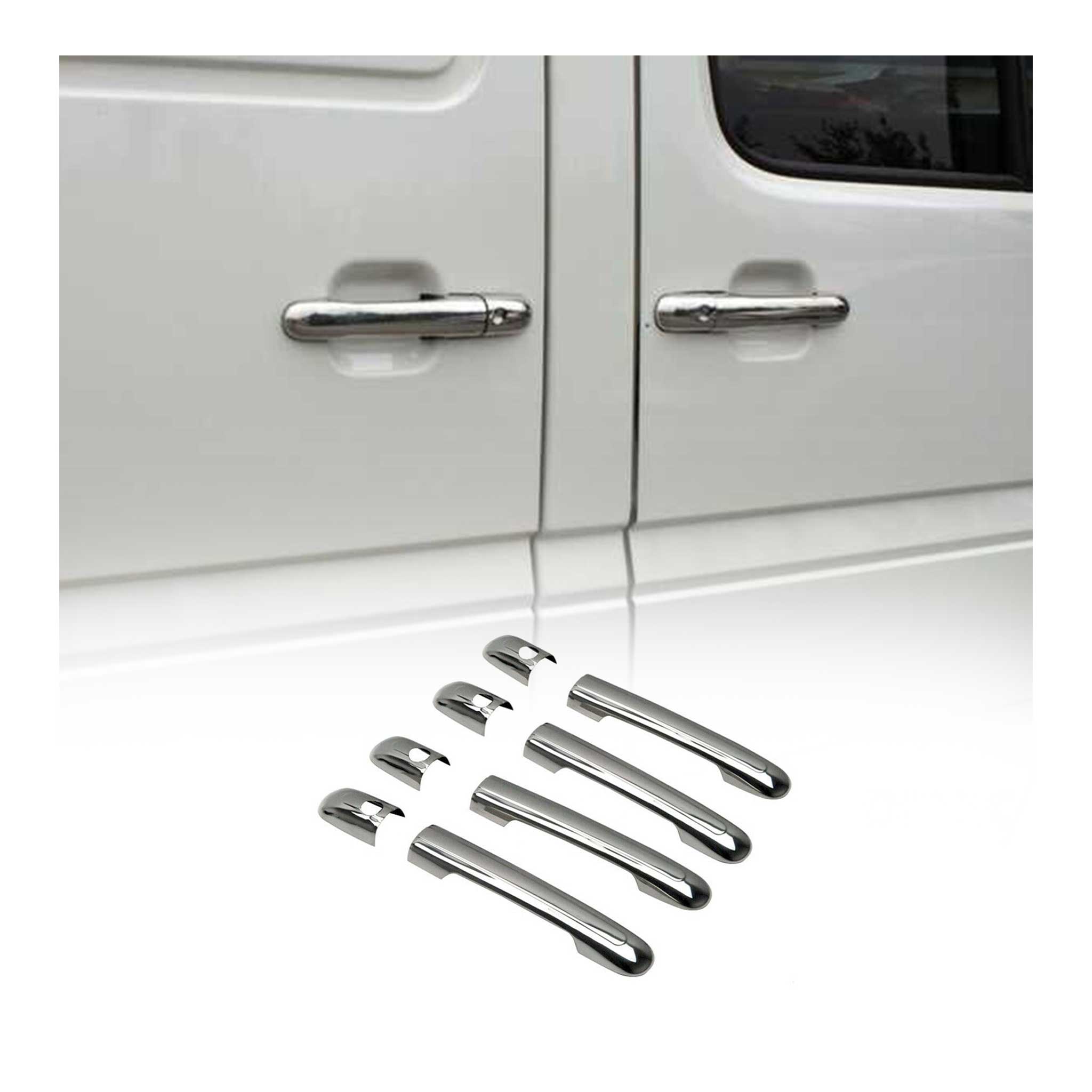 2003-2006 Dodge Sprinter Door Handle Cover Protector Stainless Steel 4 Pcs 2 Key Hole