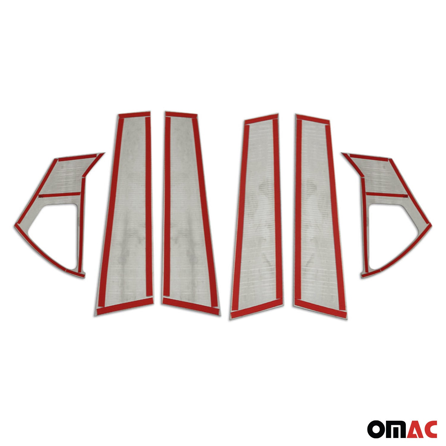 2011-2017 Nissan Juke Window B Pillar Posts Door Trim Cover Stainless Steel Silver 6x