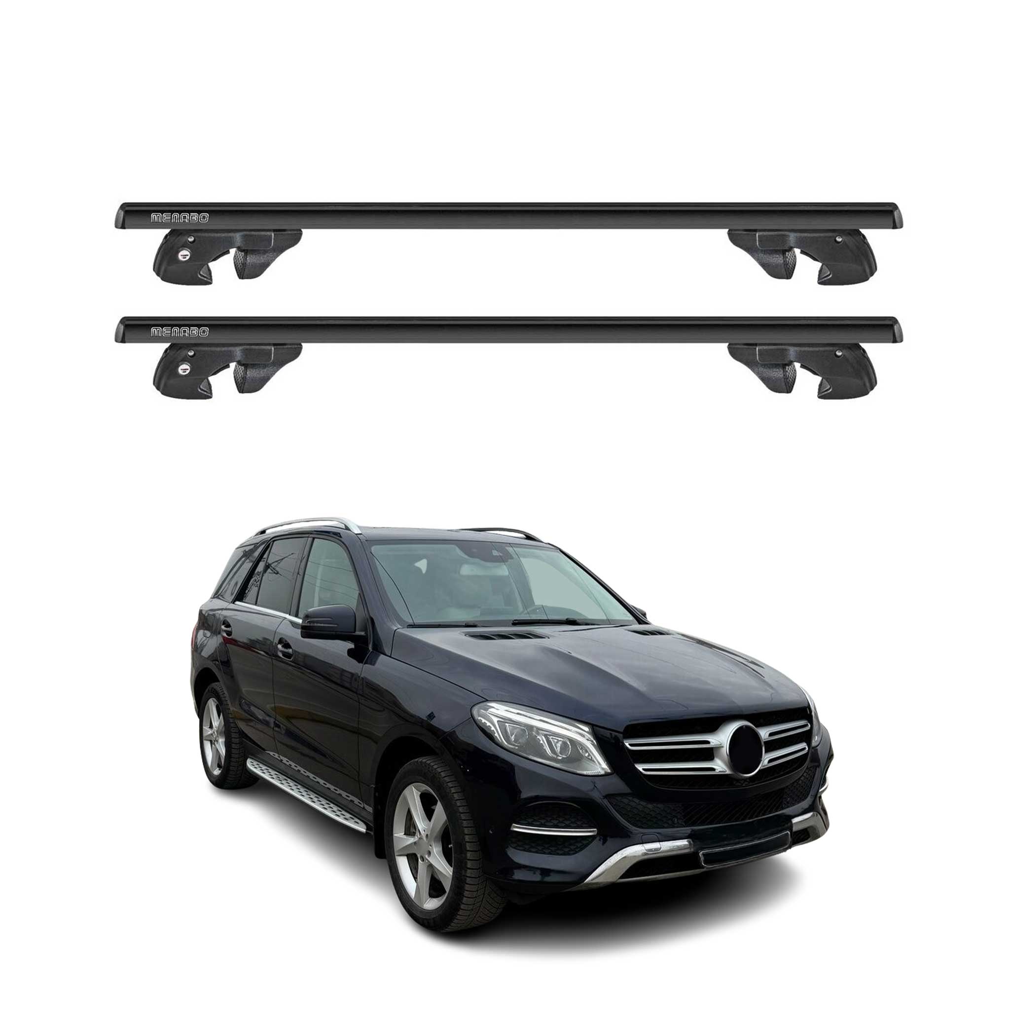 2016-2019 Mercedes GLE Class W166 Roof Rack Cross Bars Black