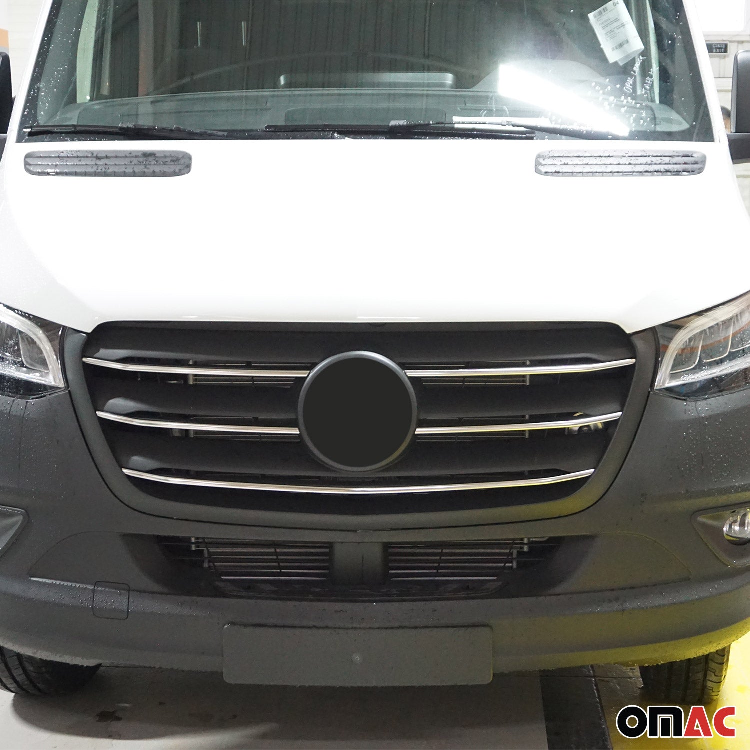 2019-2026 Mercedes Sprinter W907 910 Front Bumper Grill Trim Brushed Stainless Steel