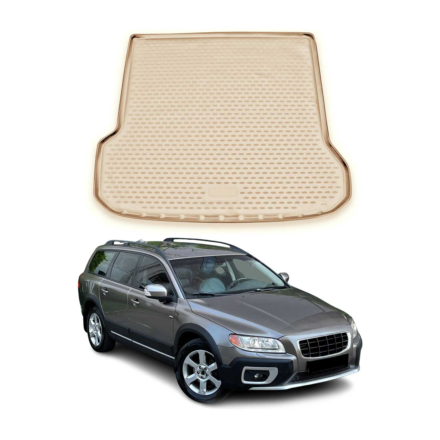2008-2016 Volvo XC70 Cargo Liner Trunk Mat All Weather Beige