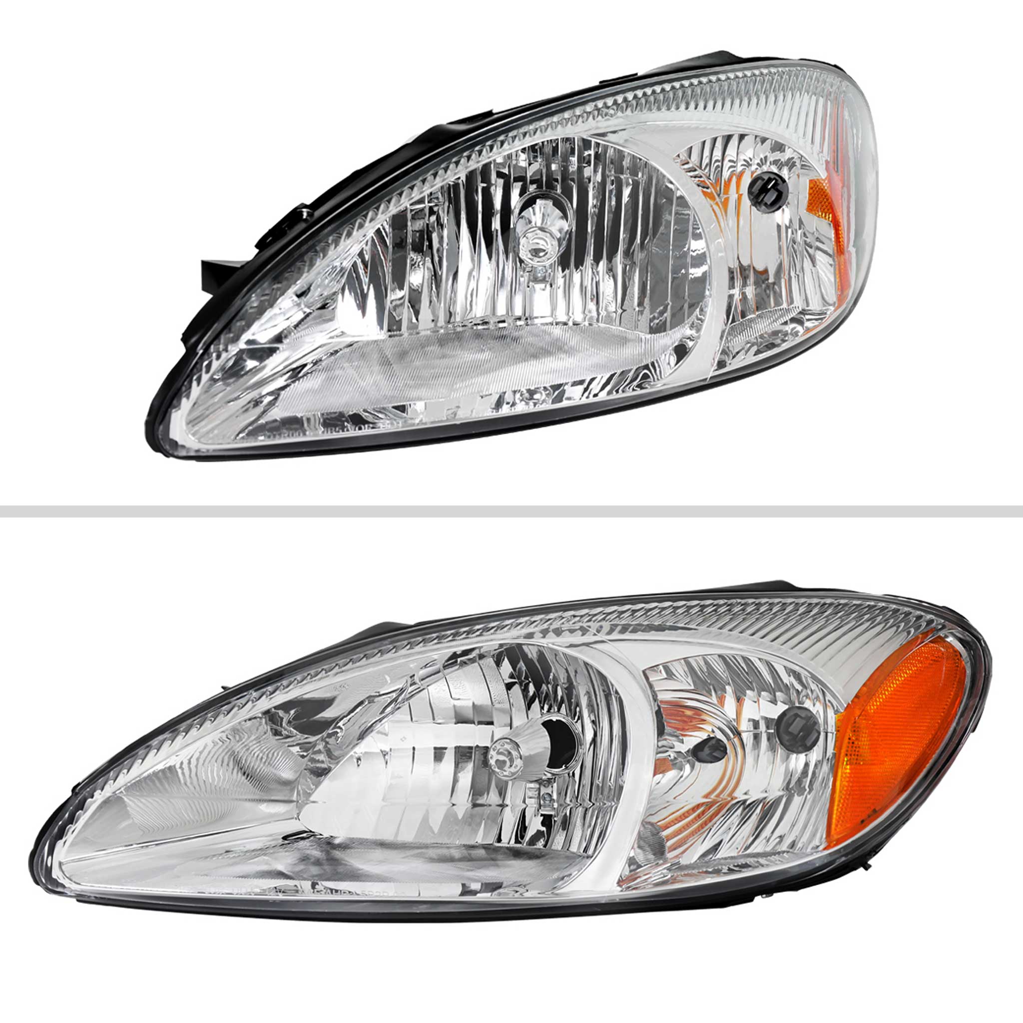 For Ford Tarus 2000-2007 Factory Style Headlights (Chrome Housing / Clear Lens)