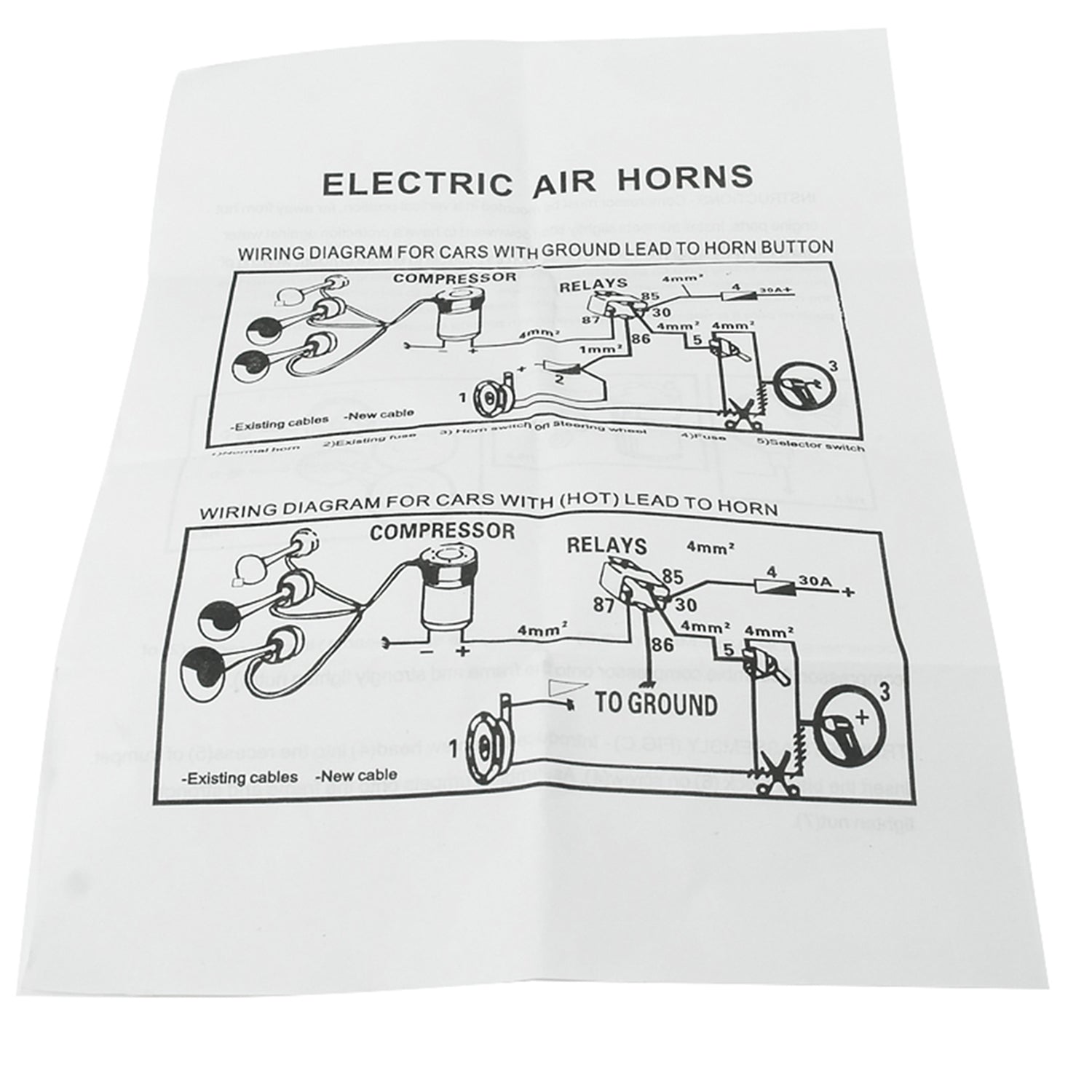 Red Air Horn x2 with Compressor