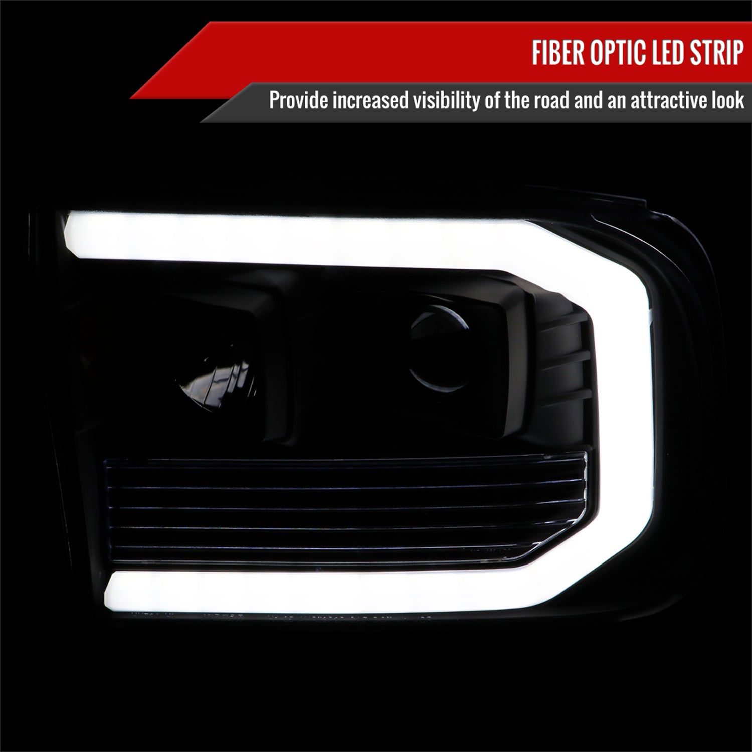 1999-2004 Ford F-250/350/450/550 /Excursion LED Bar Headlights LED Matte Black