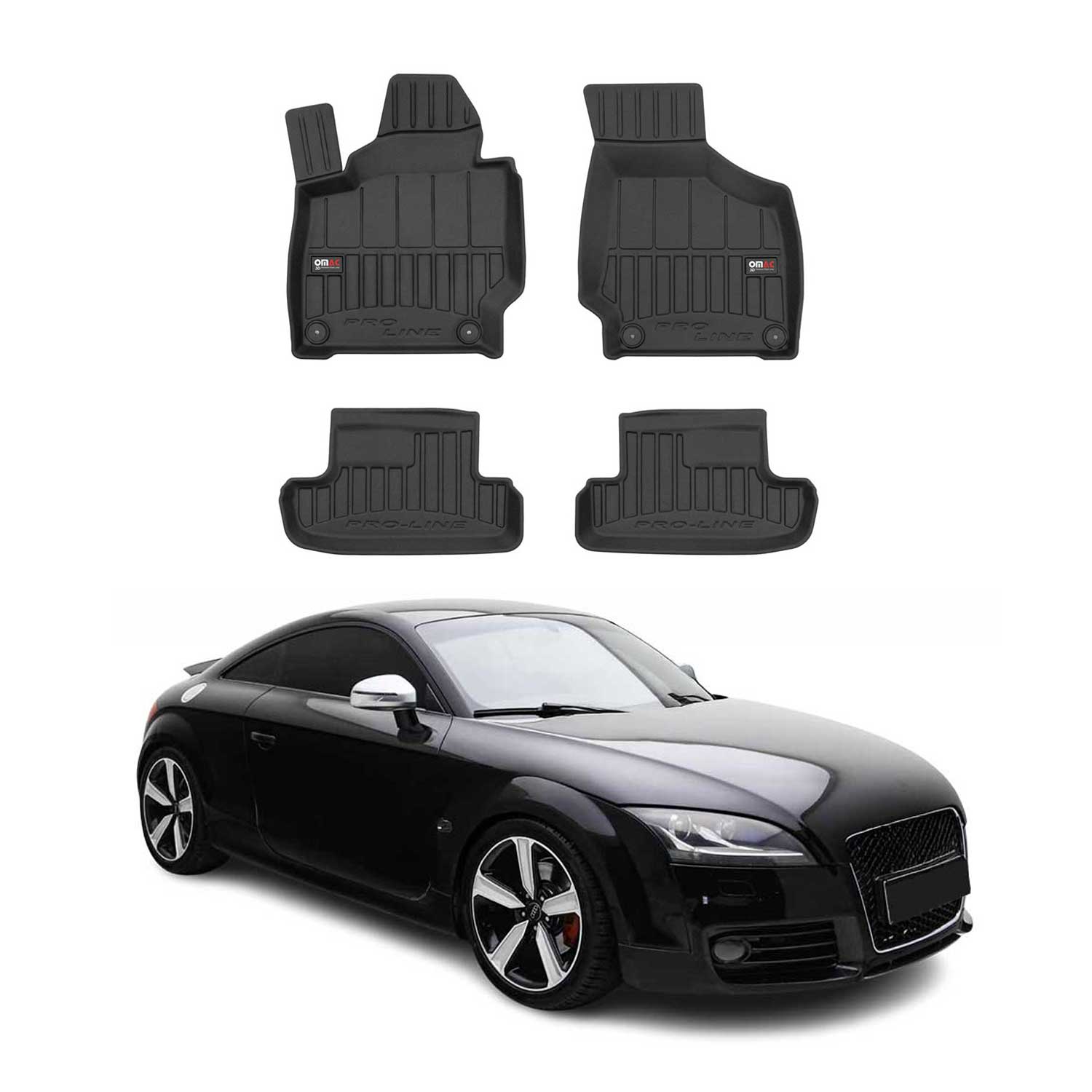 2006-2014 Audi TT Premium Floor Mats Liners Full Set All Weather Heavy Duty
