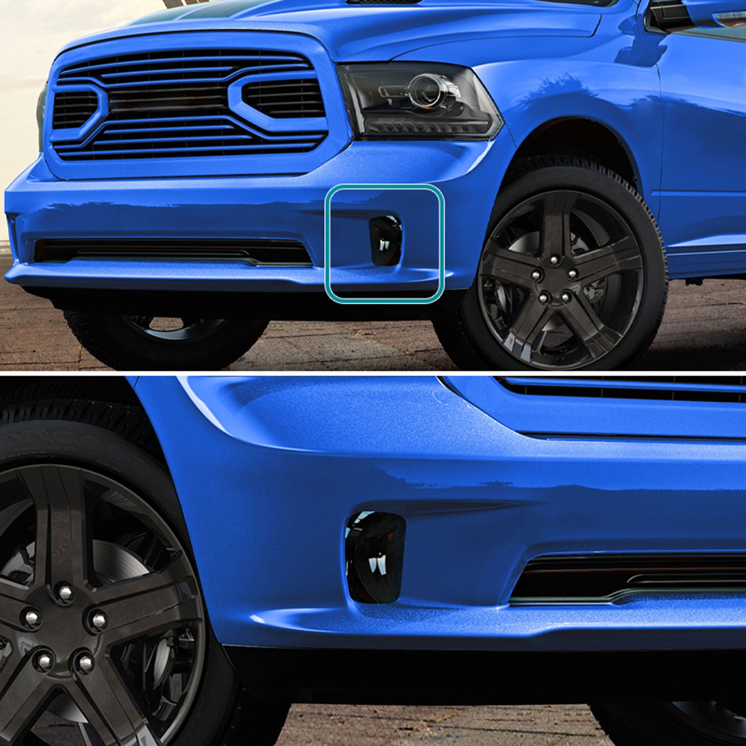 2013-2018 Dodge RAM 1500 9006 Fog Lights Kit Chrome Housing/Smoke Lens